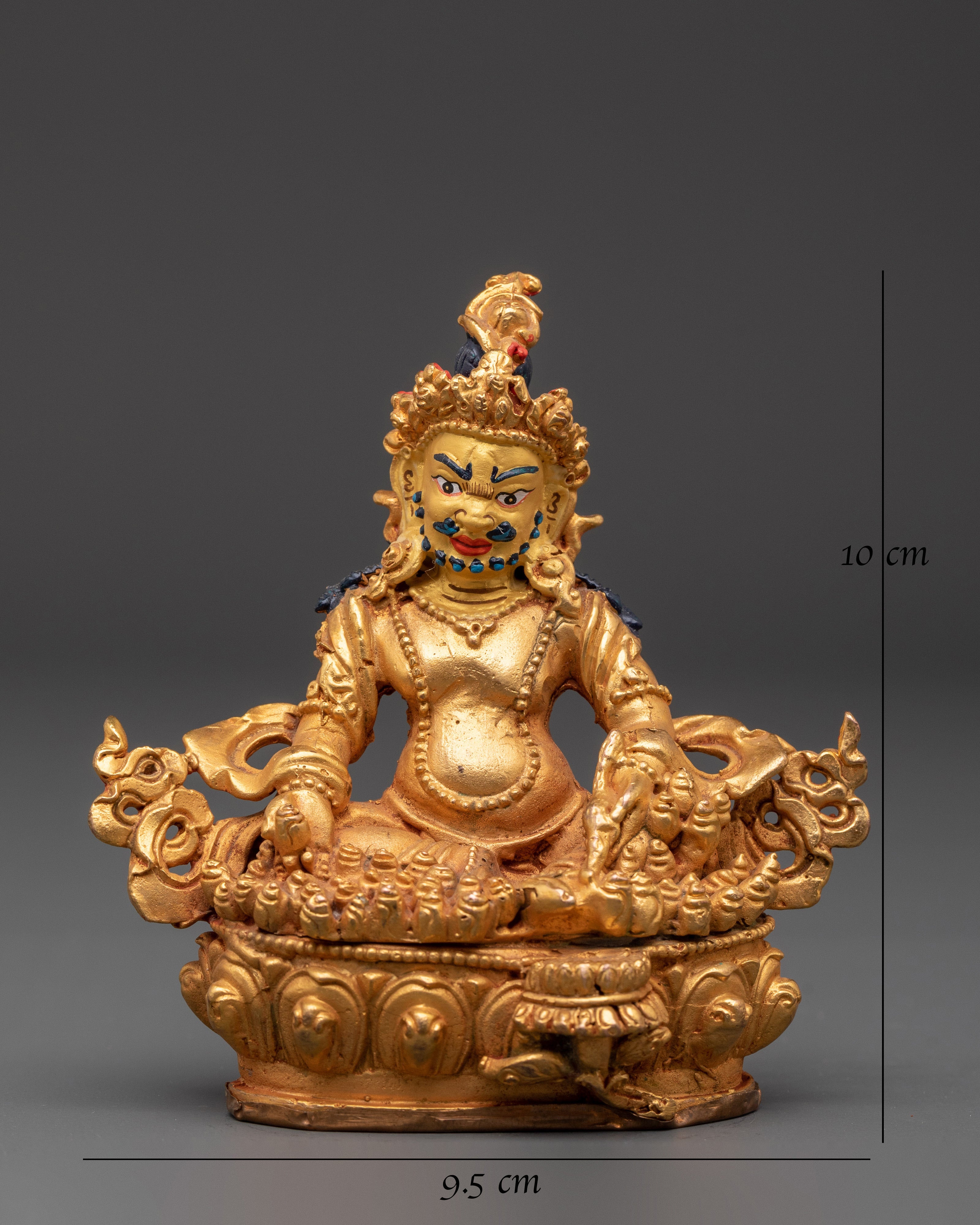 Dzambhala Wealth Deity Sculpture | Kubera Prosperity Buddha Statue