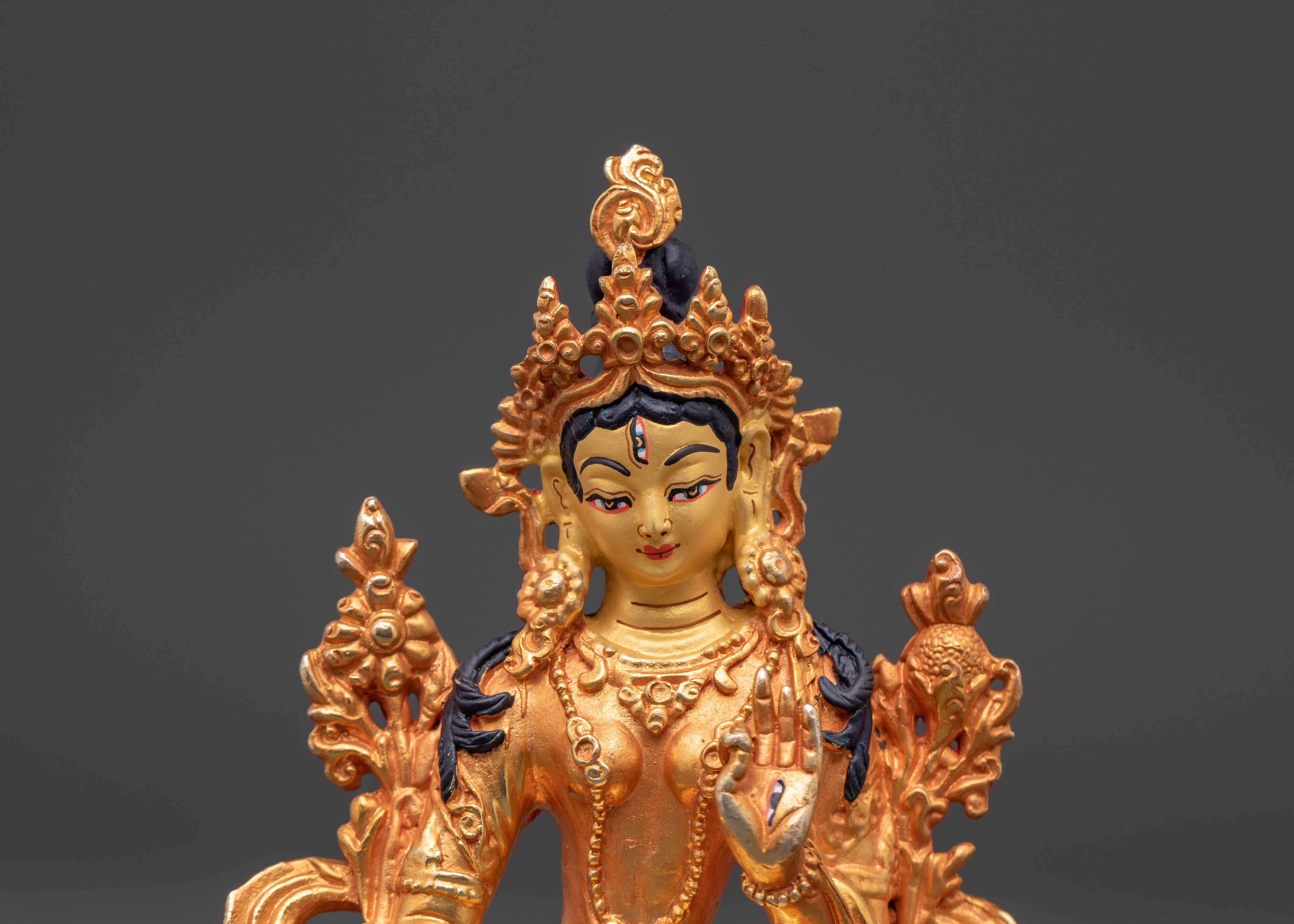 Seven Eyed White Tara Statue | Tibetan Buddhist Healing & Protection Art