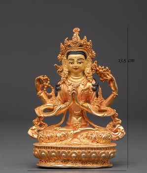 Chenrezig Compassion Deity Statue | Tibetan The Bodhisattva of Wisdom