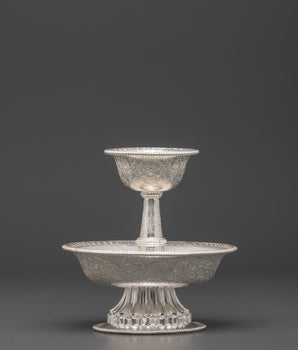 Traditional Silver Serkyem Offering Set | Perfect for Rituals and Ceremonial Offerings