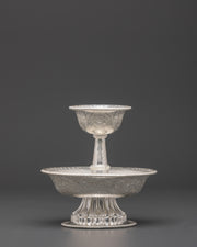 Traditional Silver Serkyem Offering Set | Perfect for Rituals and Ceremonial Offerings
