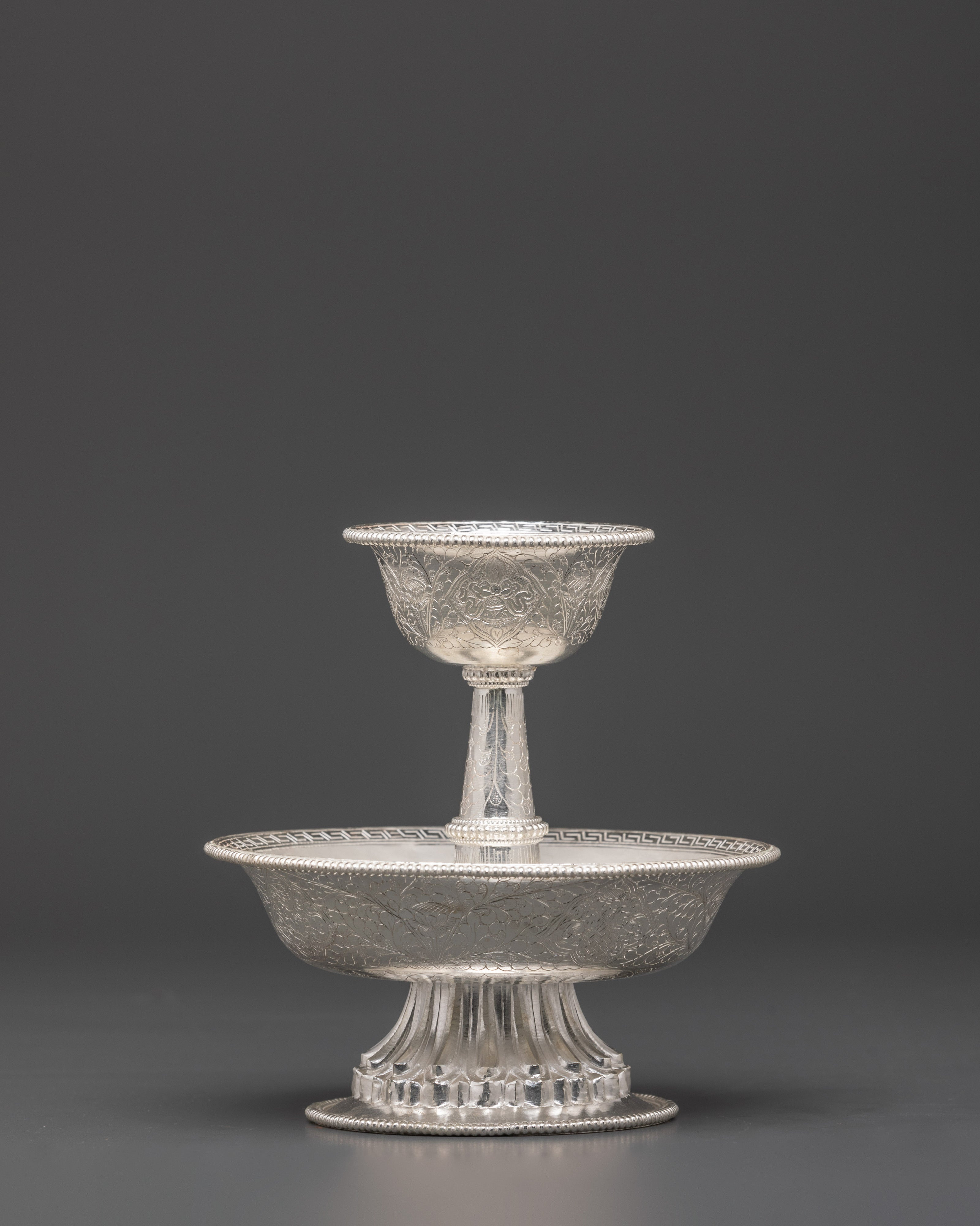 Traditional Silver Serkyem Offering Set | Perfect for Rituals and Ceremonial Offerings