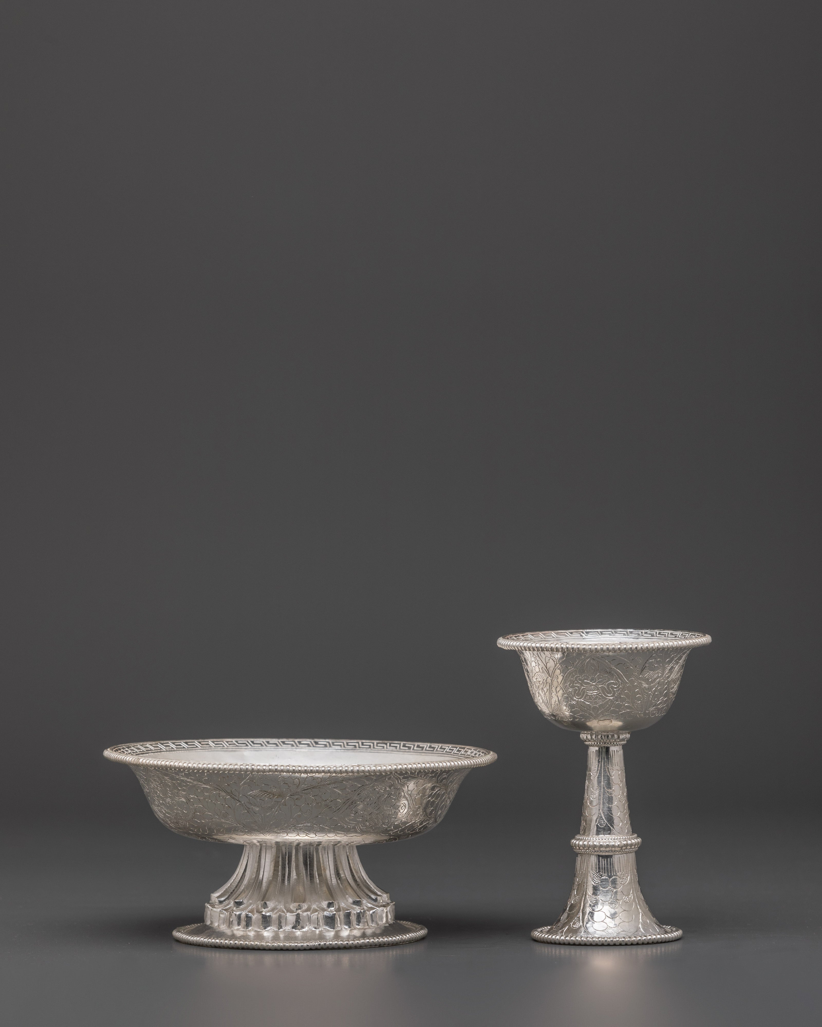 Traditional Silver Serkyem Offering Set | Perfect for Rituals and Ceremonial Offerings