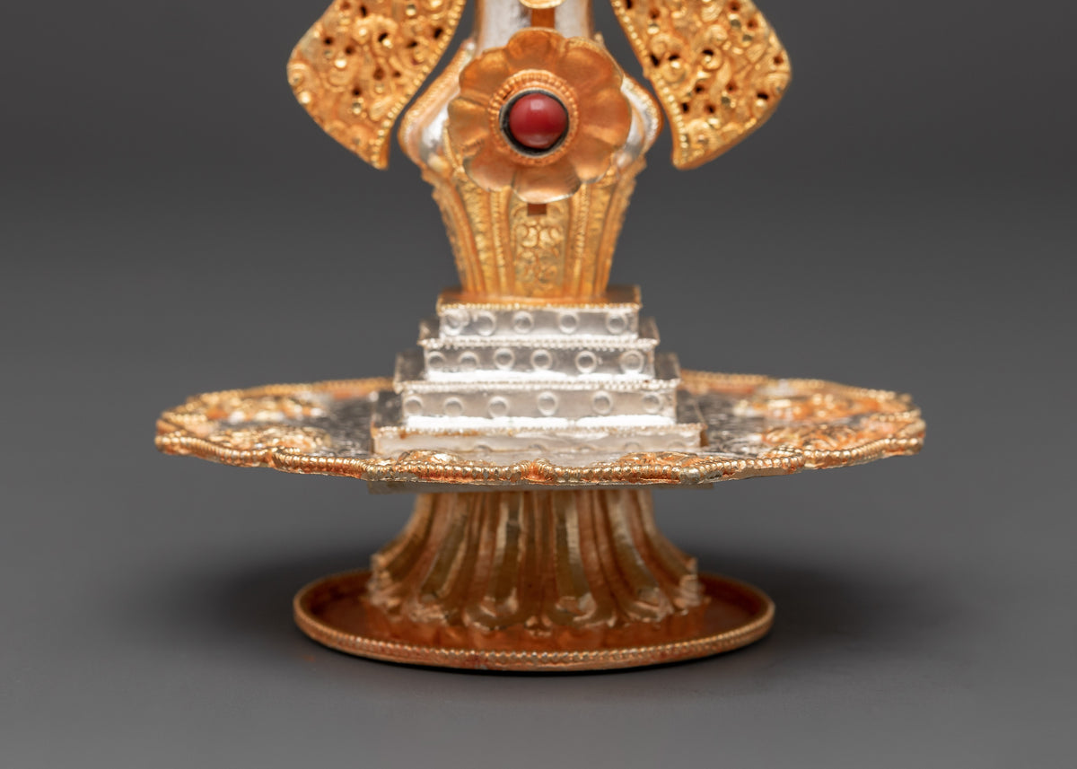 Silver, Gold Plated Torma | Ritual Offering