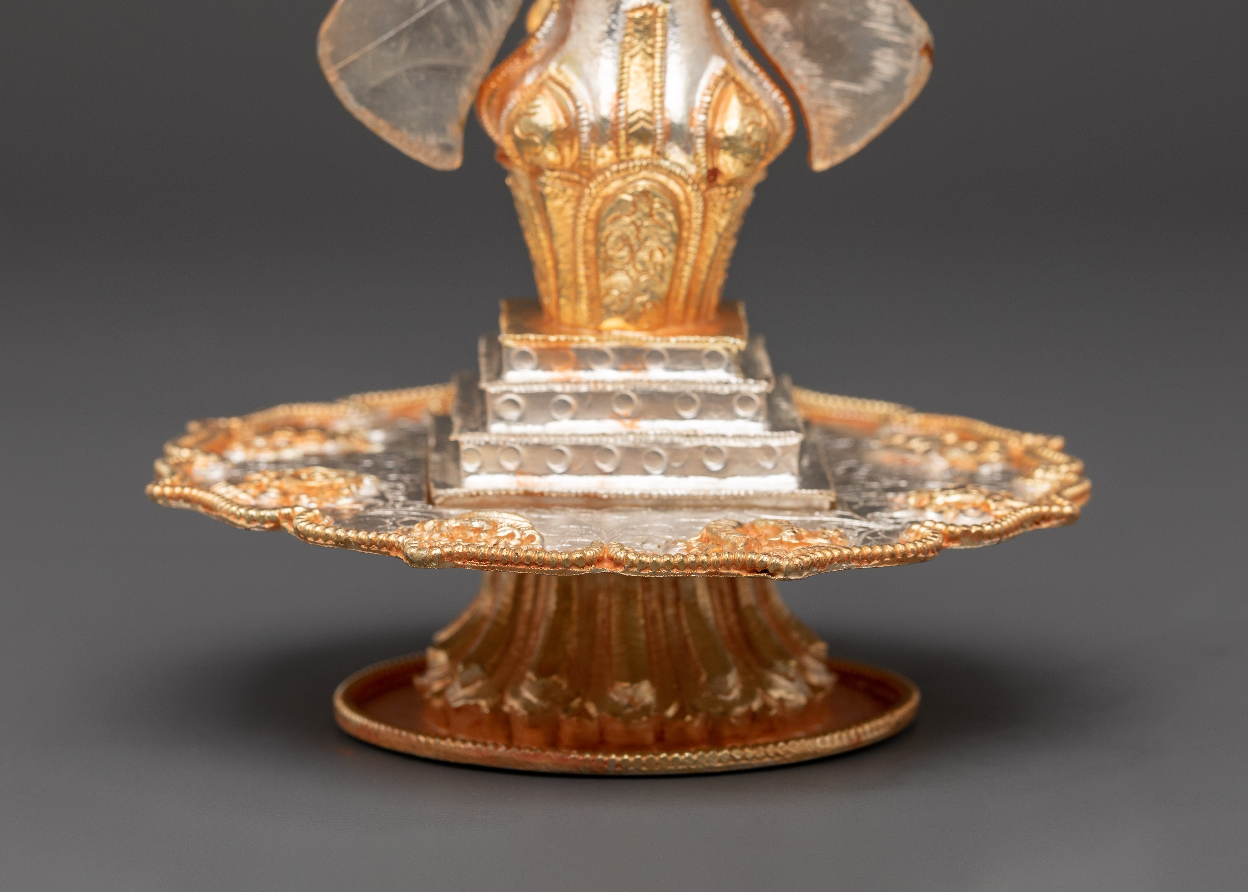 Silver, Gold Plated Torma | Ritual Offering