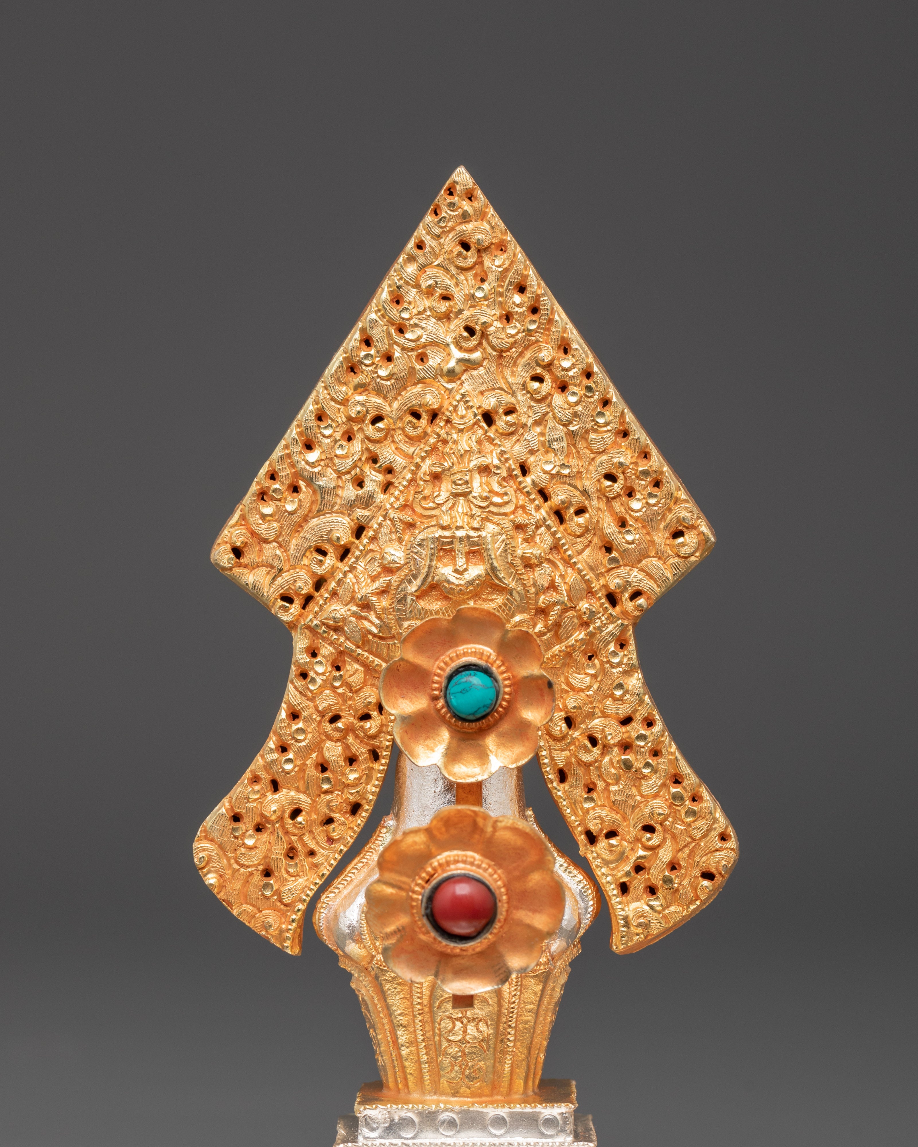 Silver, Gold Plated Torma | Ritual Offering