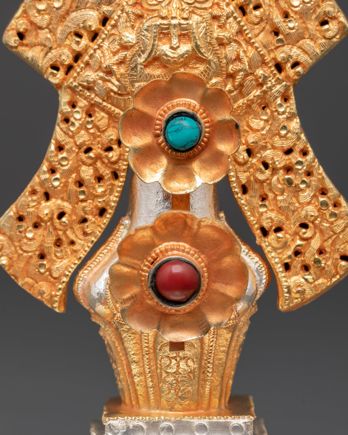Silver, Gold Plated Torma | Ritual Offering