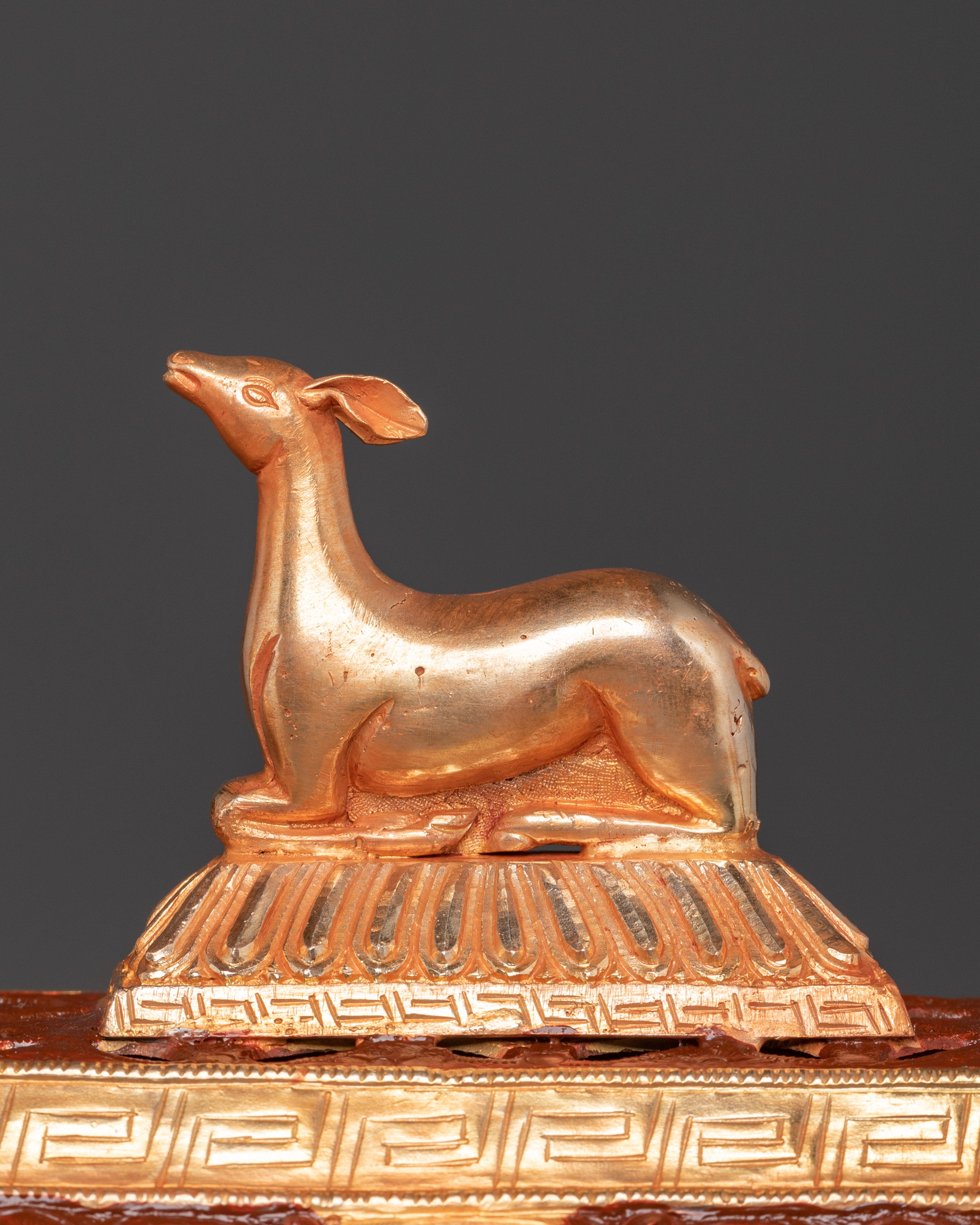 Sacred Ritual Incense Burner | Gold-Plated Copper Burner for Meditation