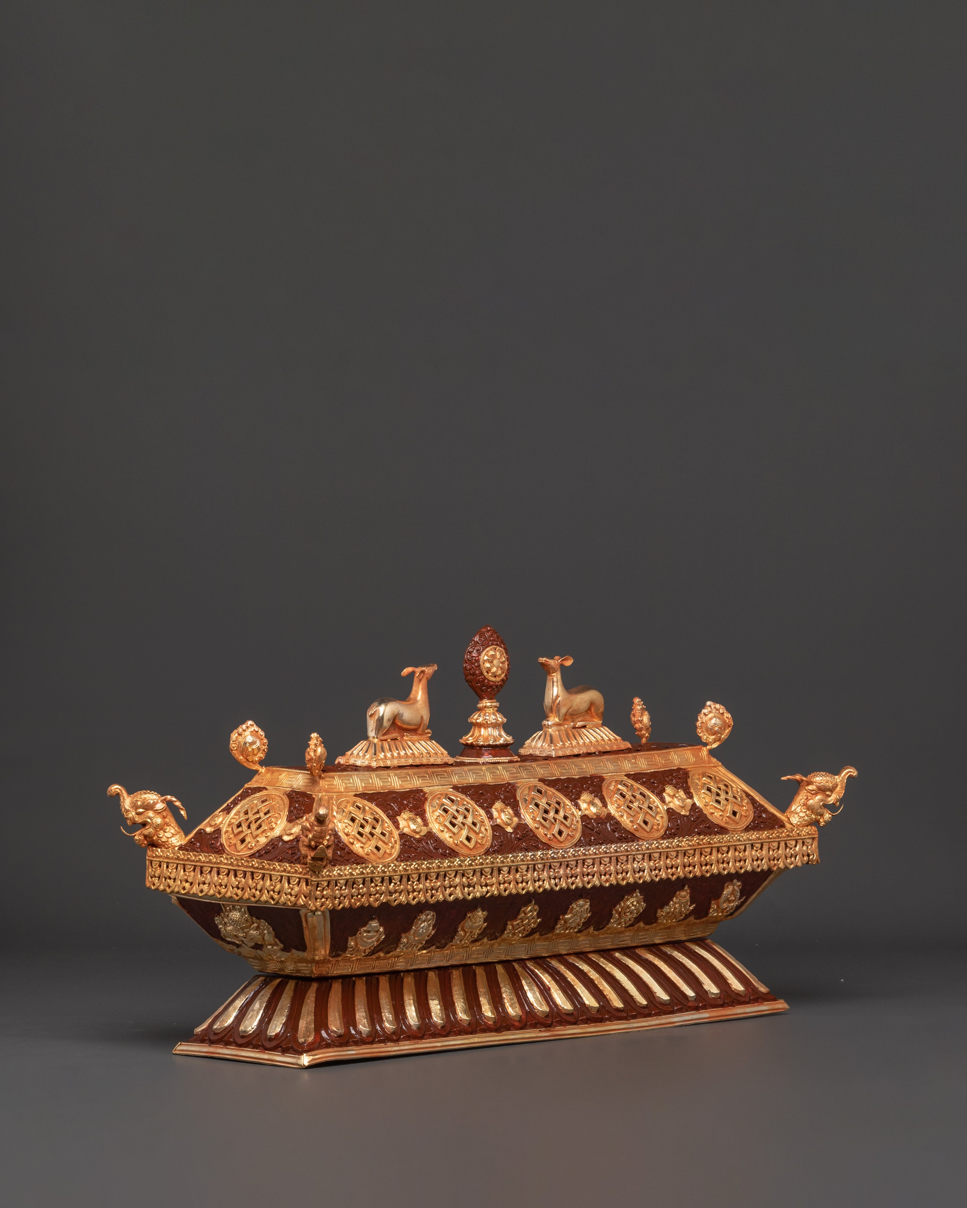 Sacred Ritual Incense Burner | Gold-Plated Copper Burner for Meditation