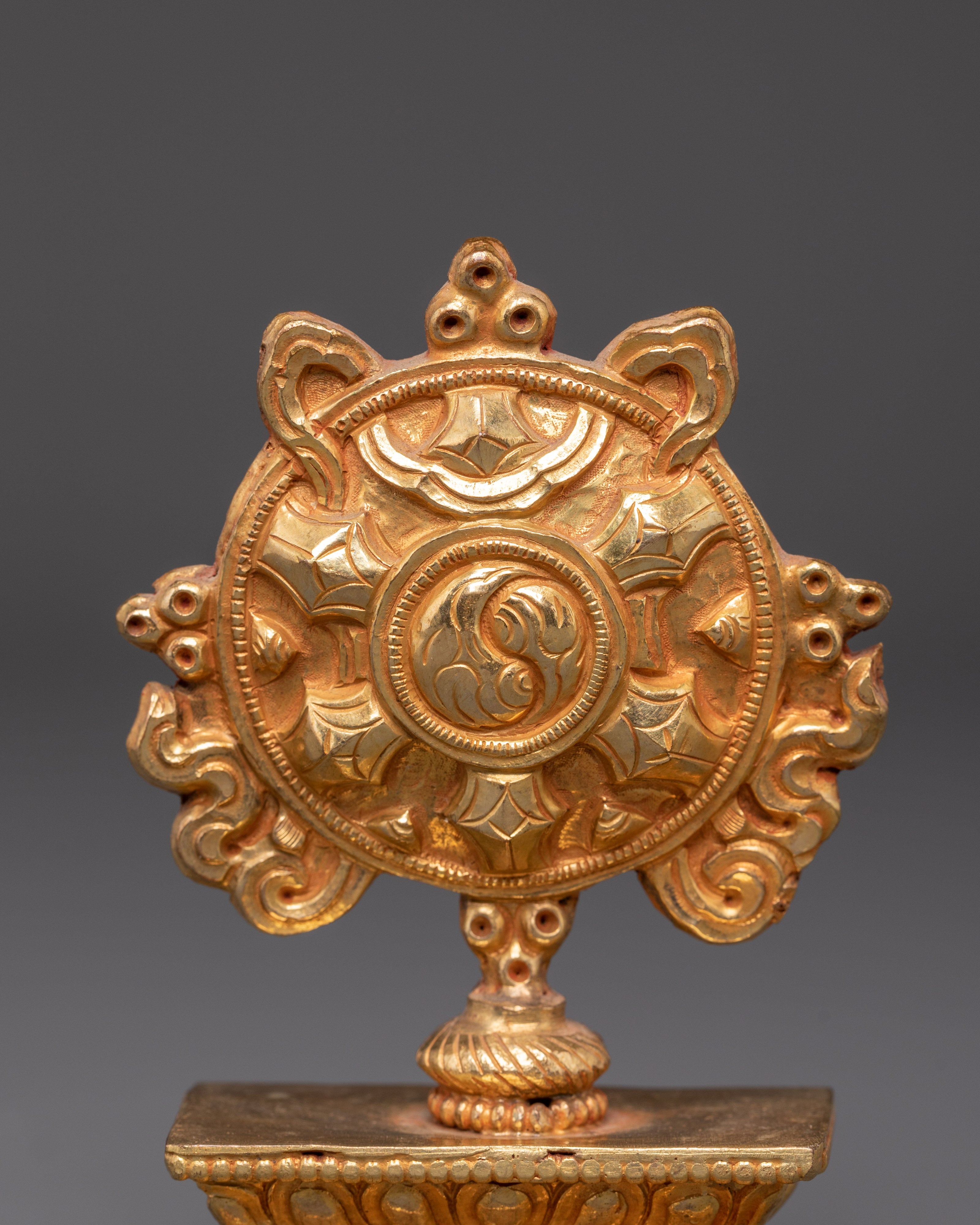 Sacred Tibetan Auspicious Symbols | Copper and Gold Plated Spiritual Decor