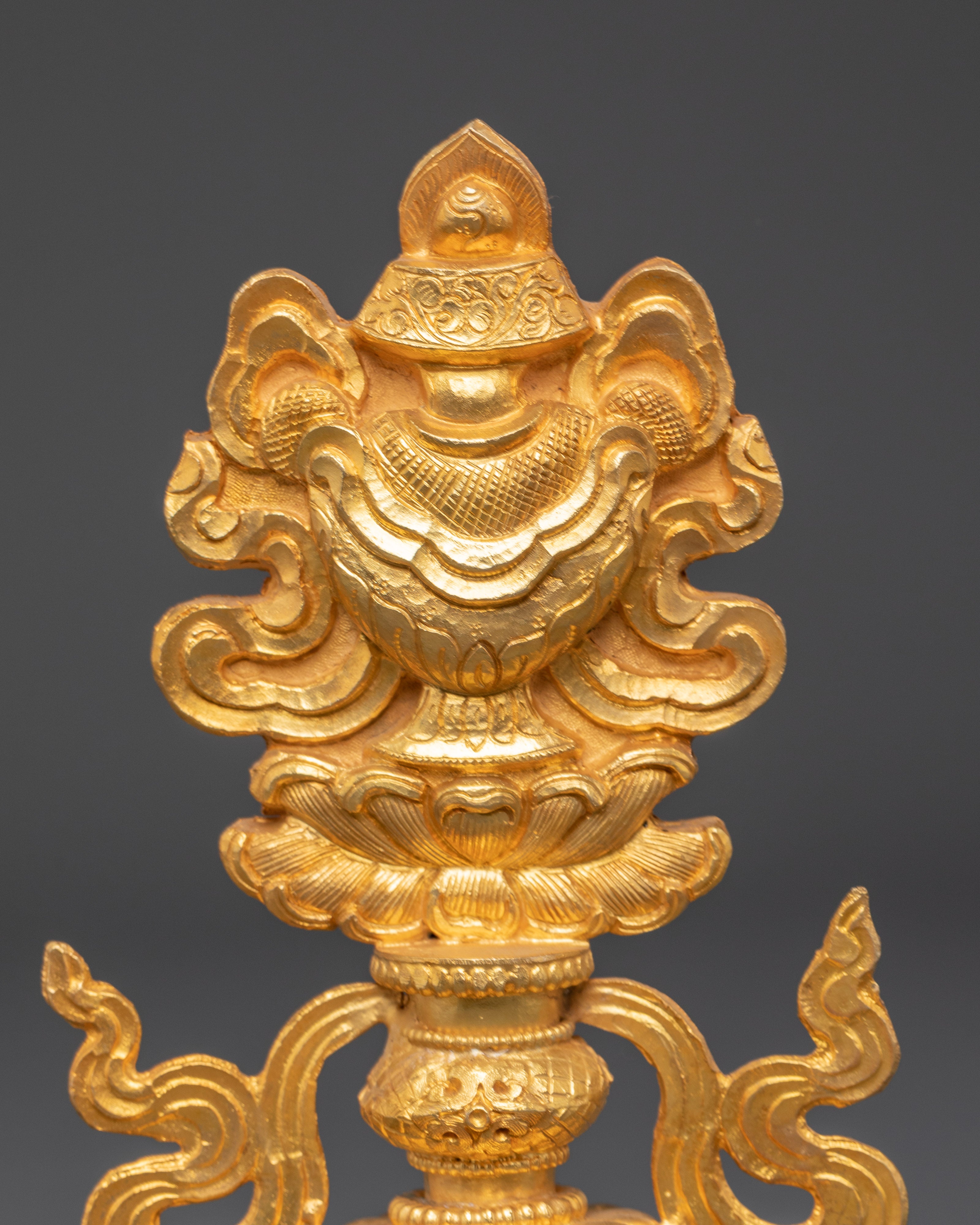 Sacred Ashtamangala Spiritual Symbols | Copper and Gold Plated Auspicious Charms