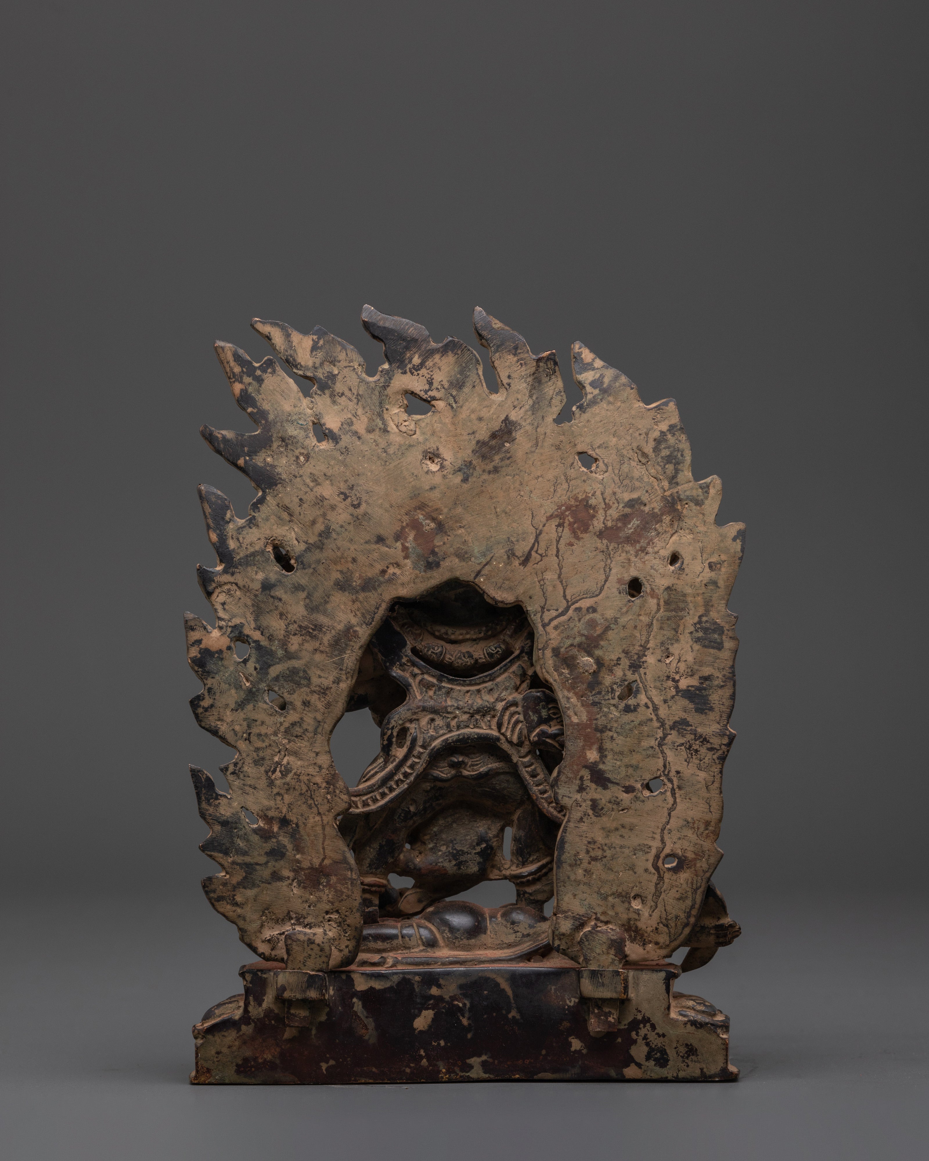 Divine Dharma Protector Six Armed Mahakala Statue | Tibetan Buddhist Guardian Deity