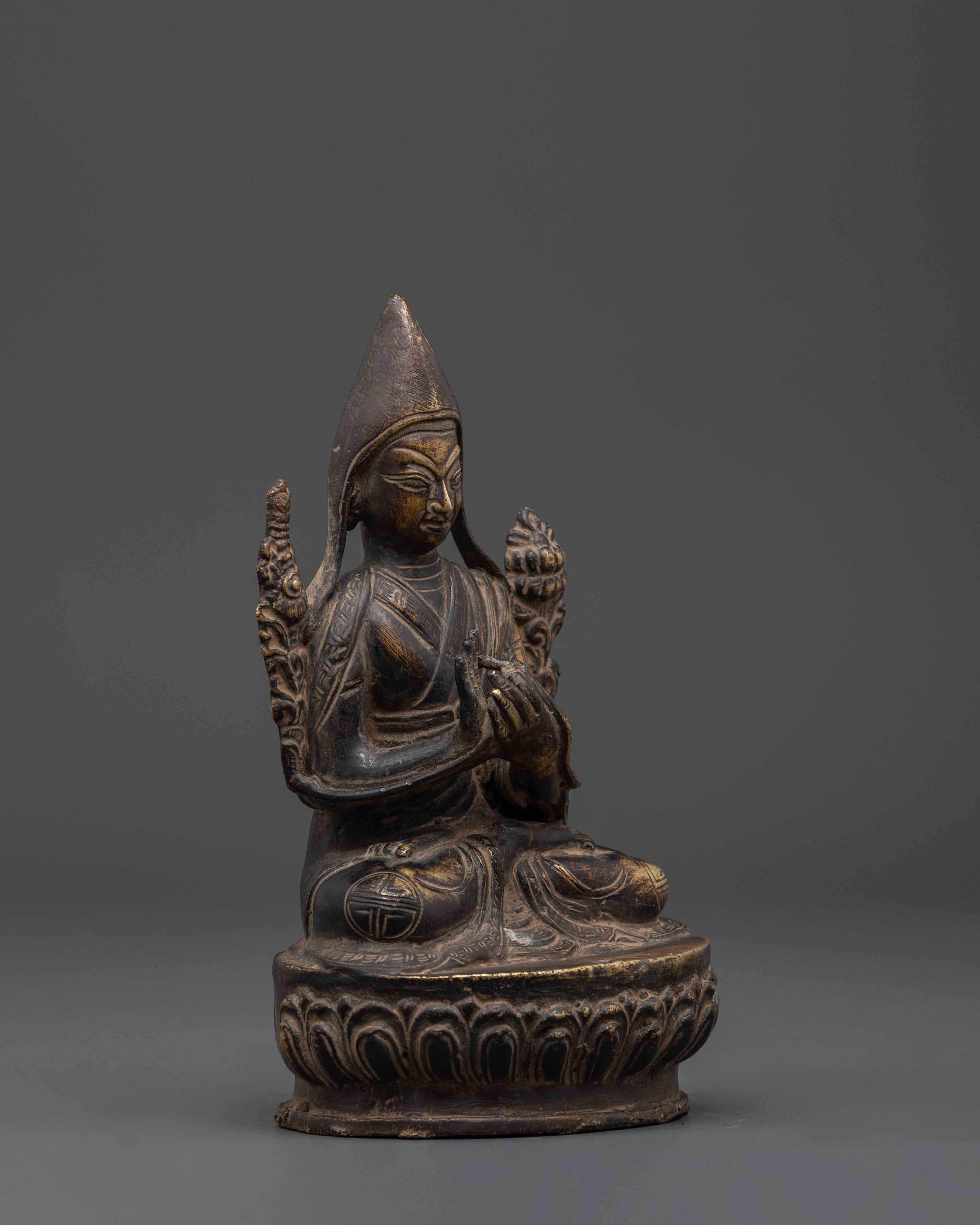 Buddhist Revered Philosopher Tshongkhapa Statue | Symbol of Wisdom