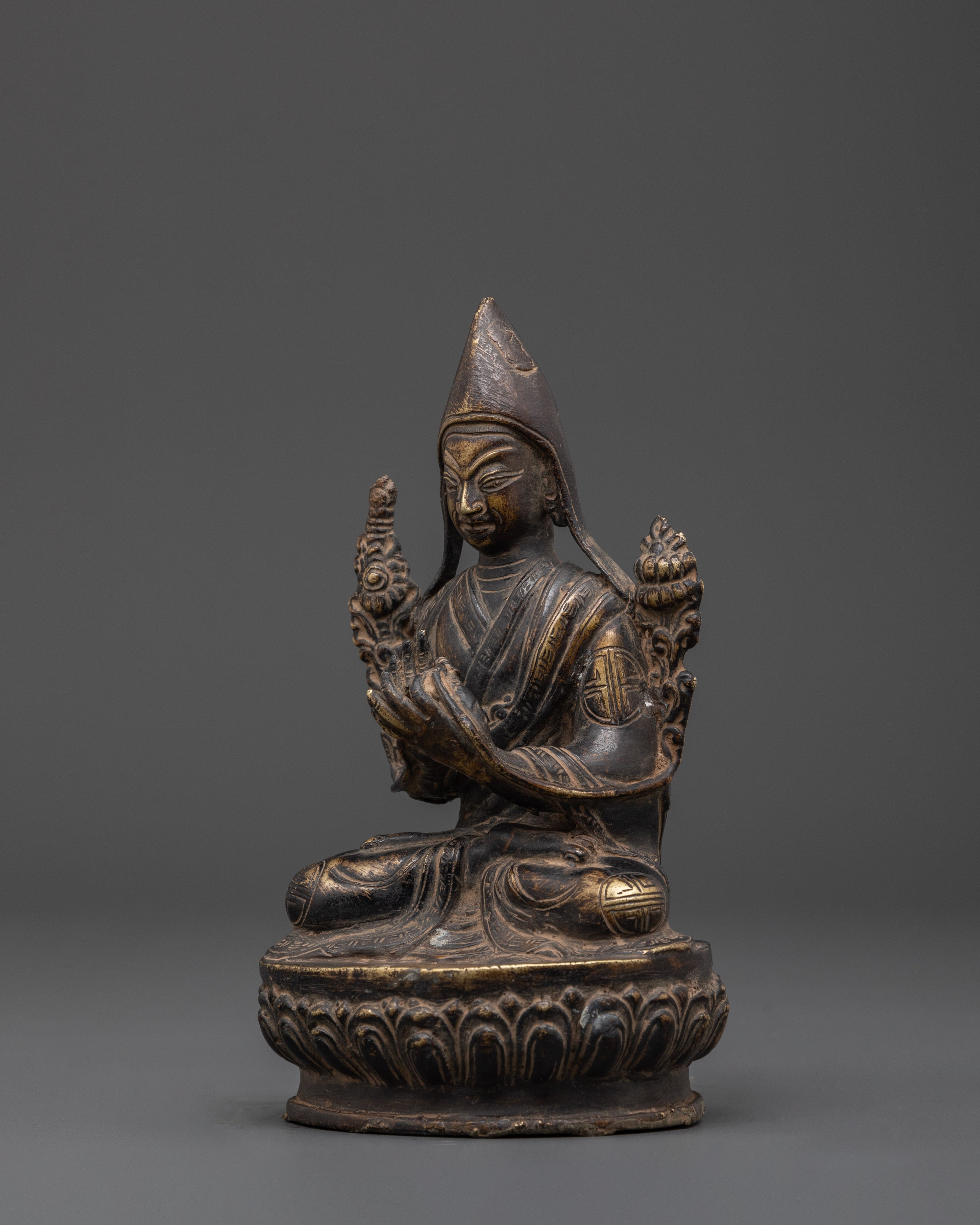 Buddhist Revered Philosopher Tshongkhapa Statue | Symbol of Wisdom