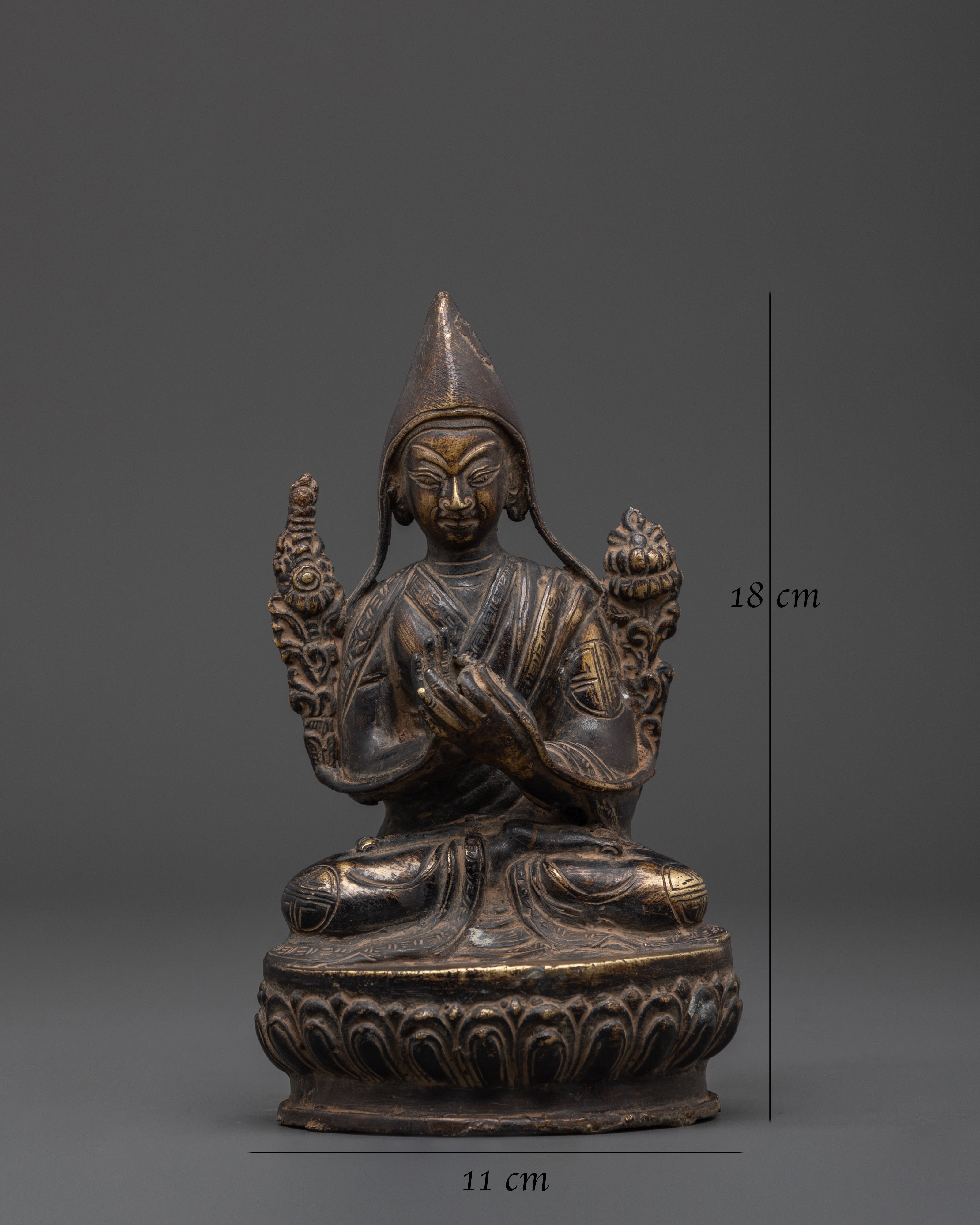 Buddhist Revered Philosopher Tshongkhapa Statue | Symbol of Wisdom