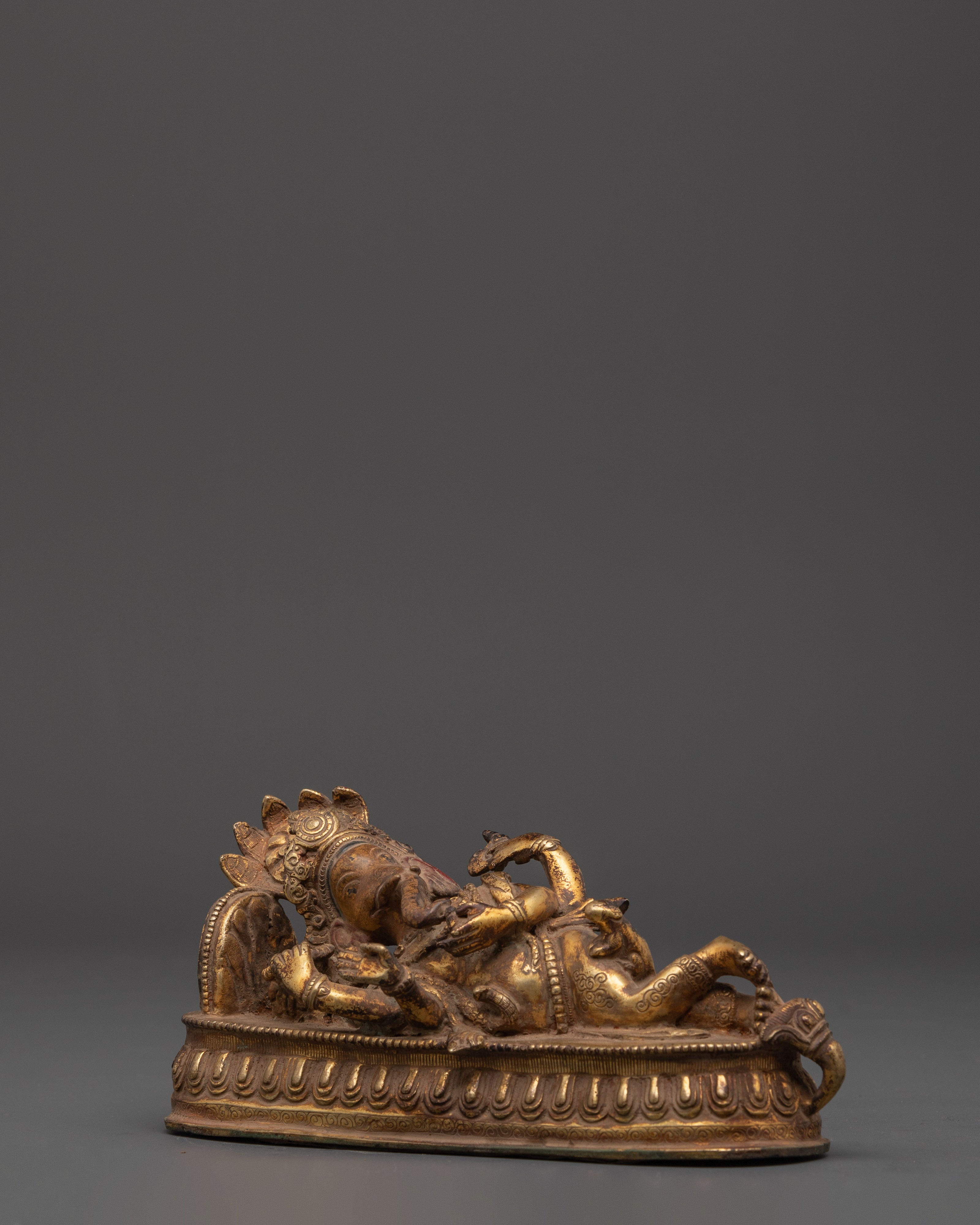 Hindu Wisdom Deity Ganesh Statue | Sleeping Ganesha Artwork
