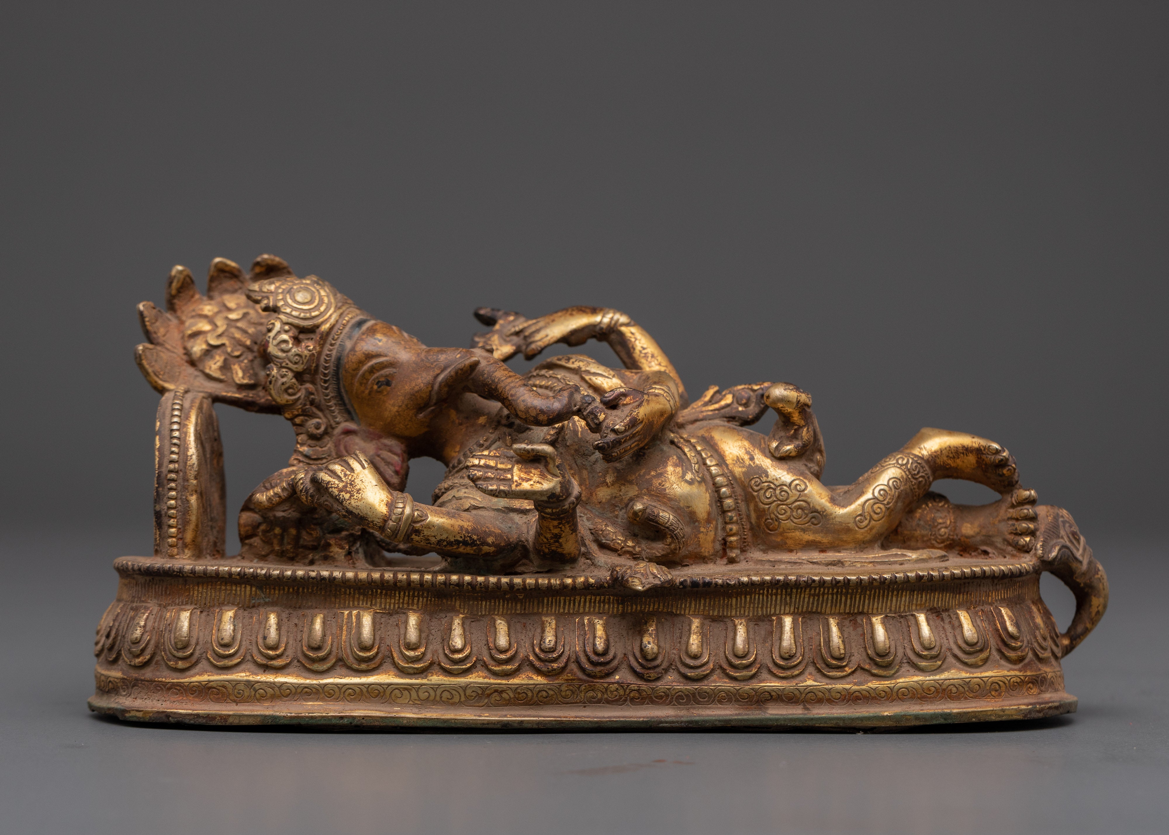 Hindu Wisdom Deity Ganesh Statue | Sleeping Ganesha Artwork