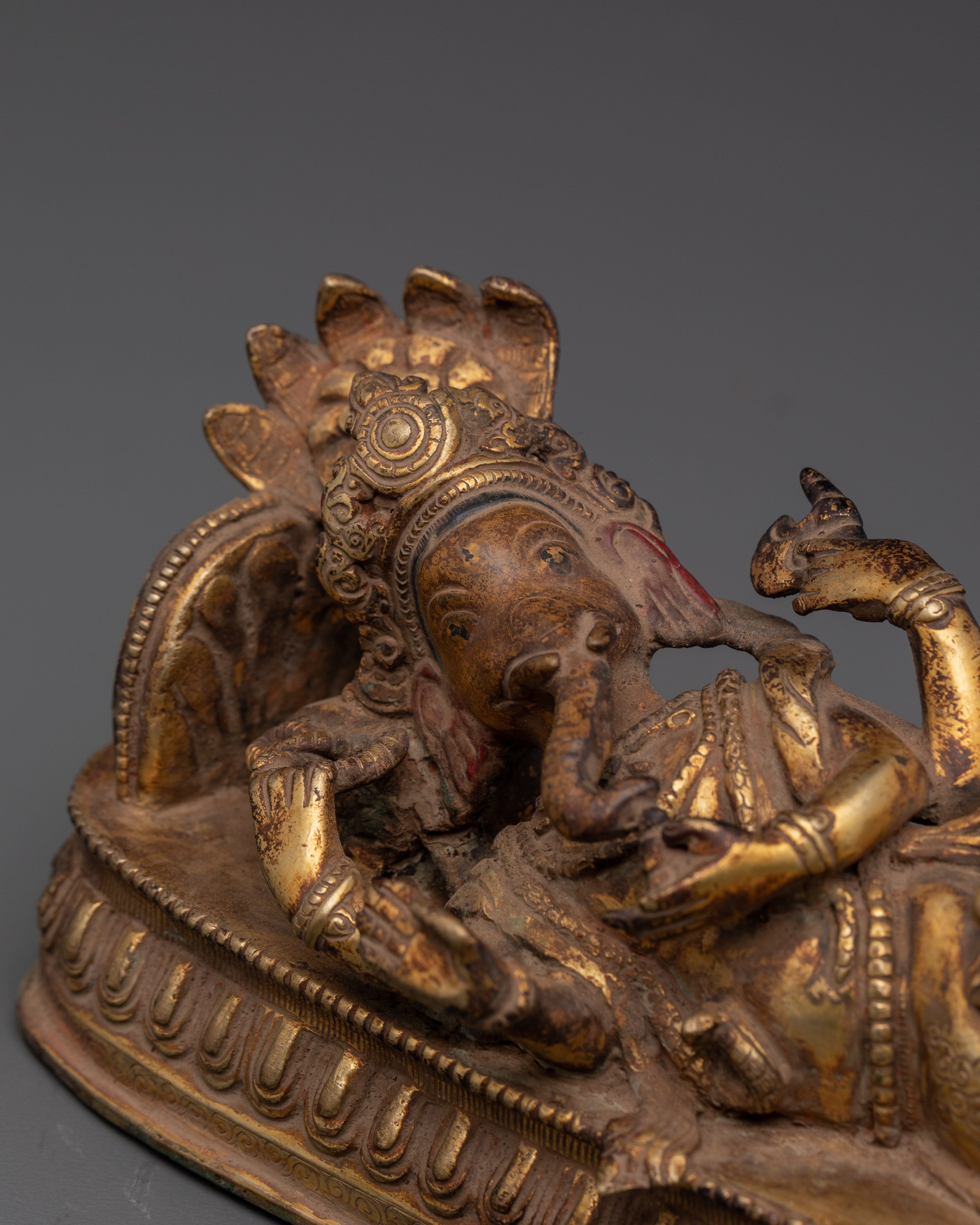 Hindu Wisdom Deity Ganesh Statue | Sleeping Ganesha Artwork