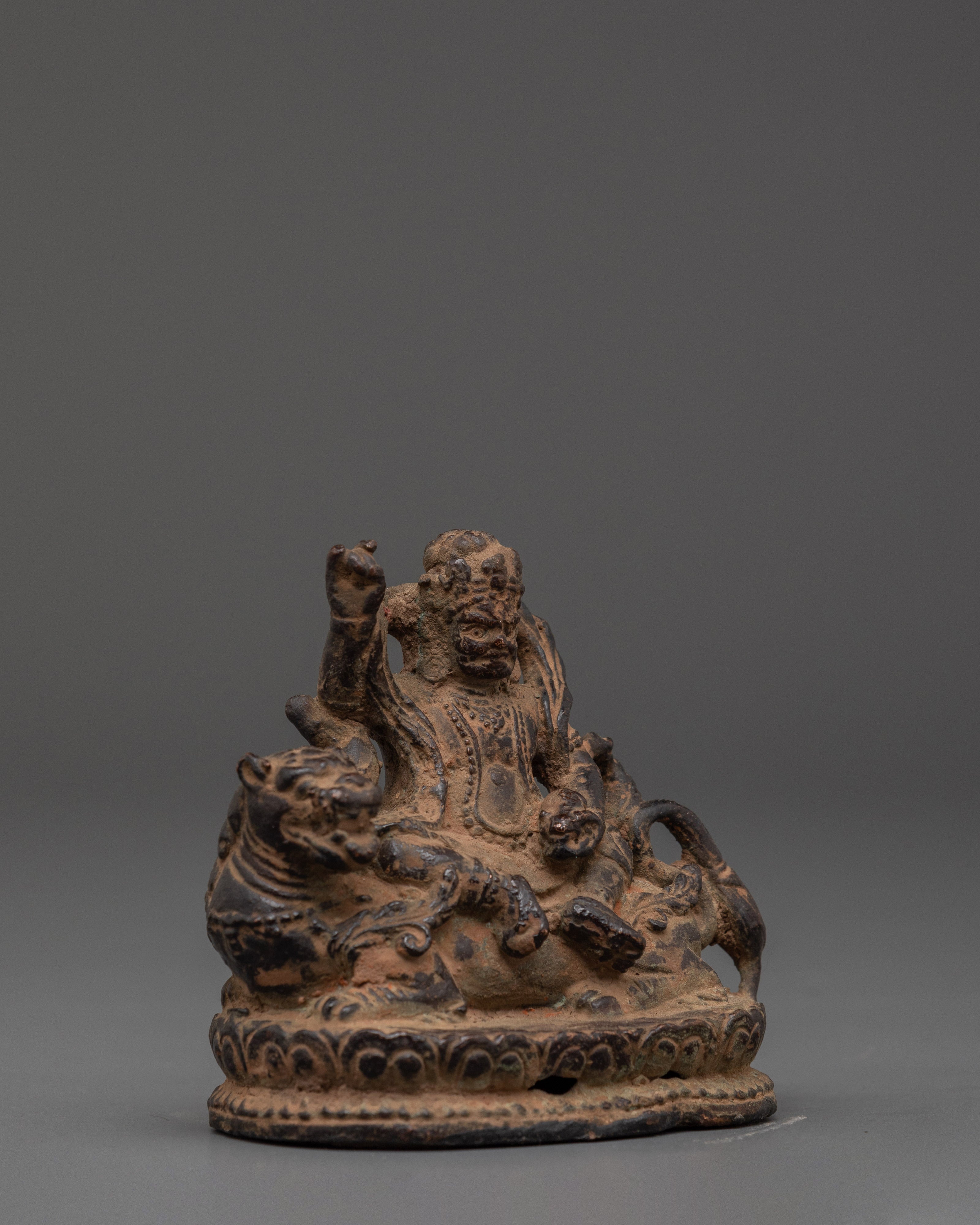 Traditional White Dzambhala Statue | Buddhist Wealth Deity