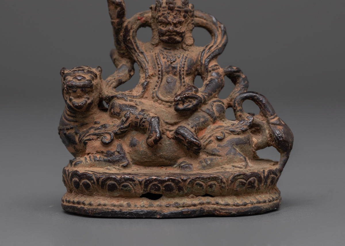 Traditional White Dzambhala Statue | Buddhist Wealth Deity