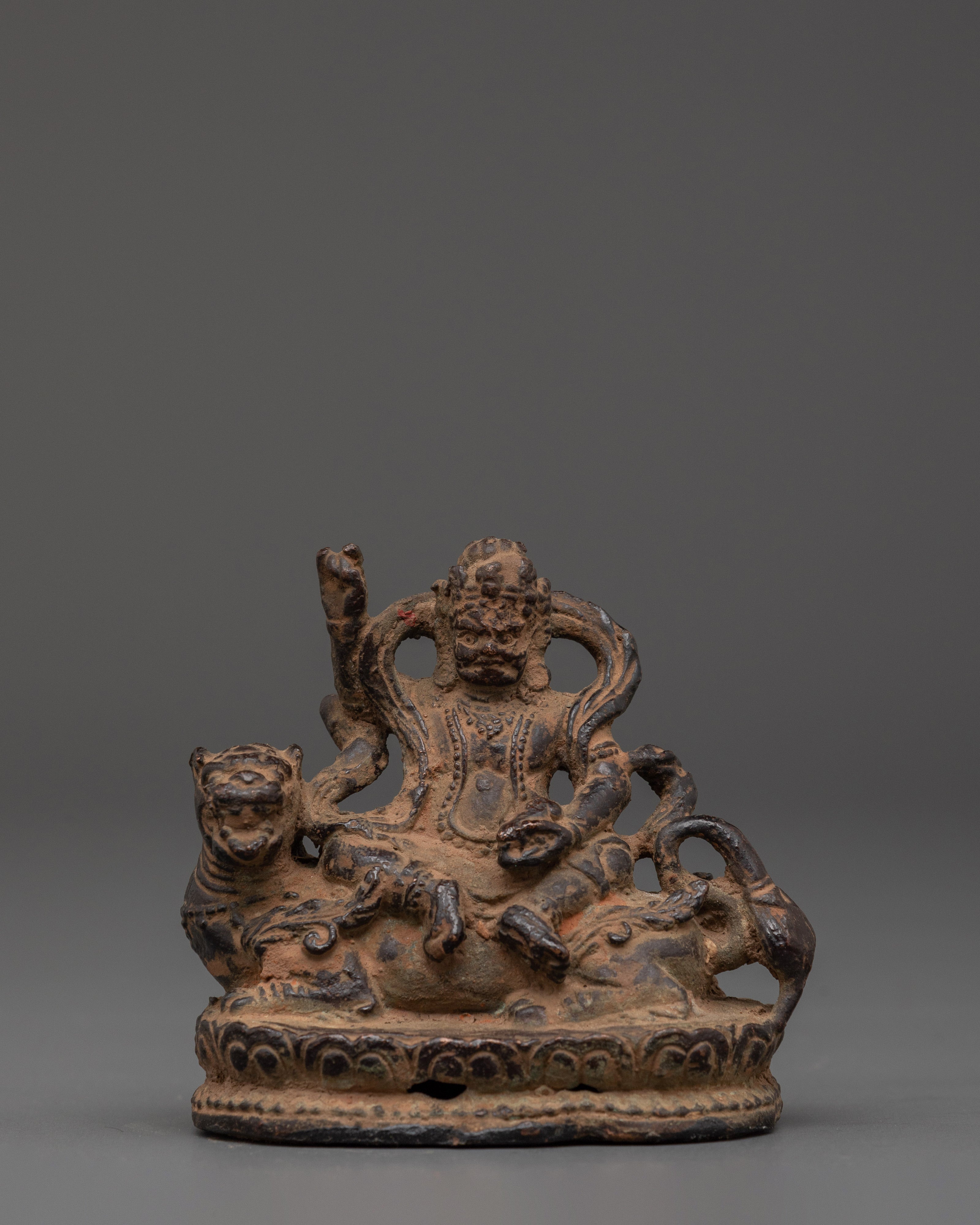 Traditional White Dzambhala Statue | Buddhist Wealth Deity