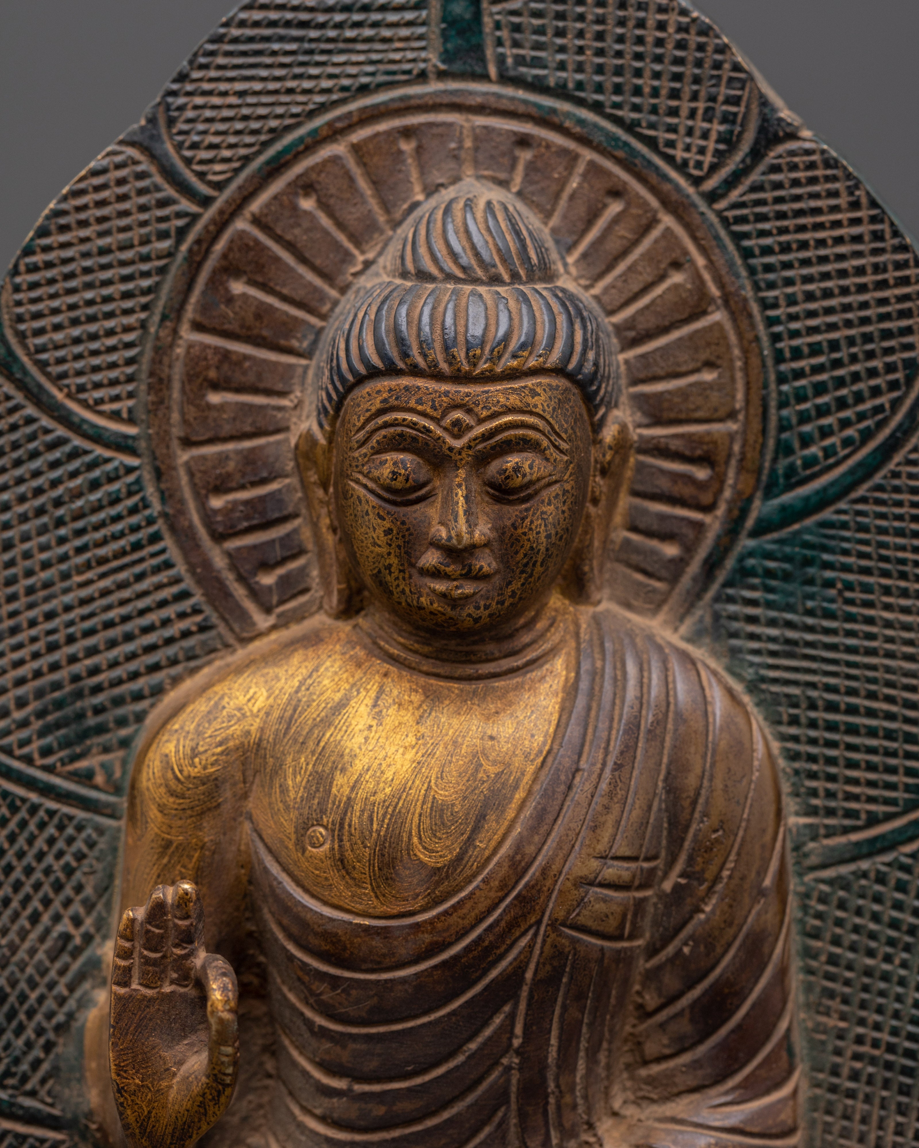 Sacred Dhyani Buddha Amogasiddhi Statue | Symbol of Fearlessness and Spiritual Wisdom
