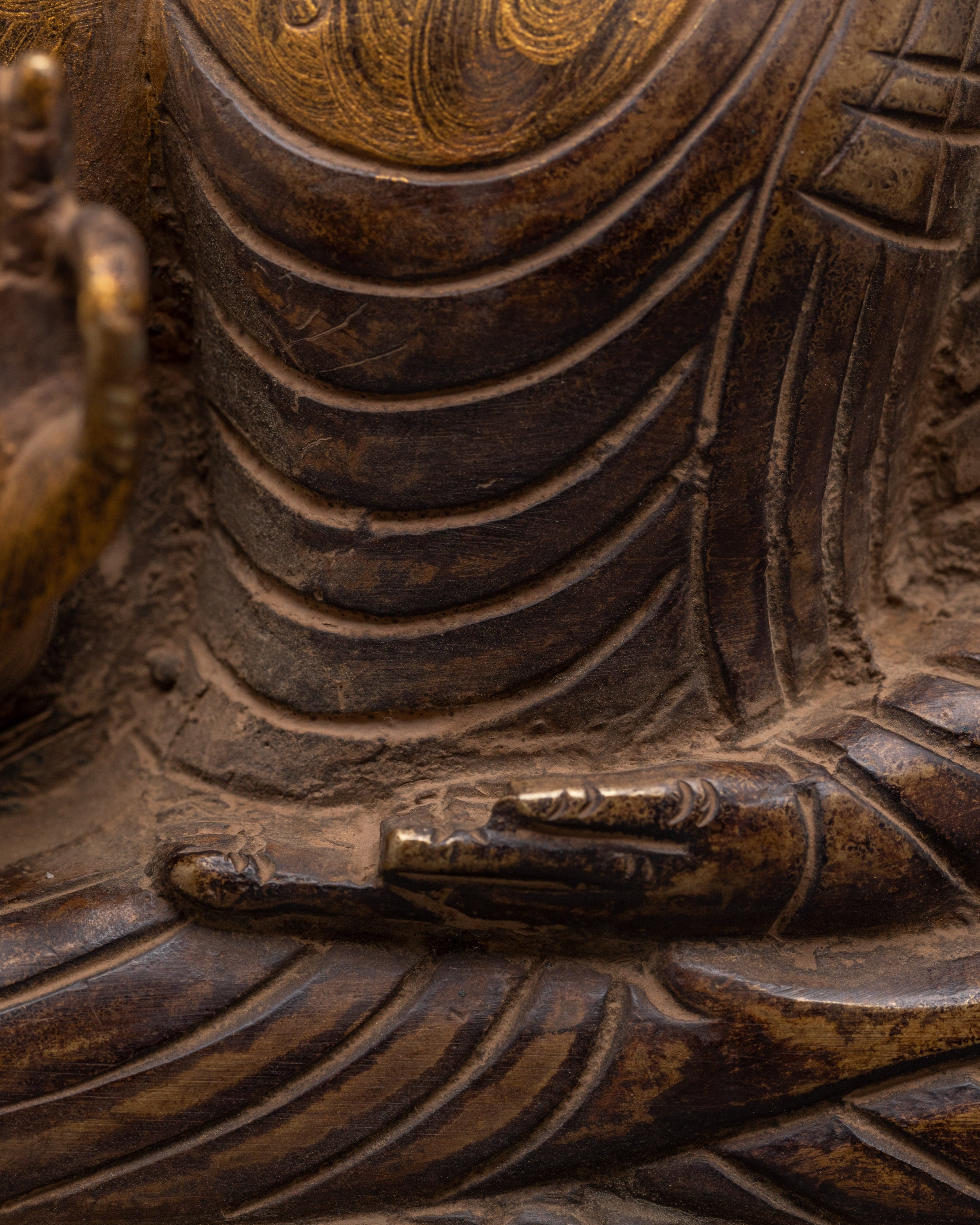 Sacred Dhyani Buddha Amogasiddhi Statue | Symbol of Fearlessness and Spiritual Wisdom