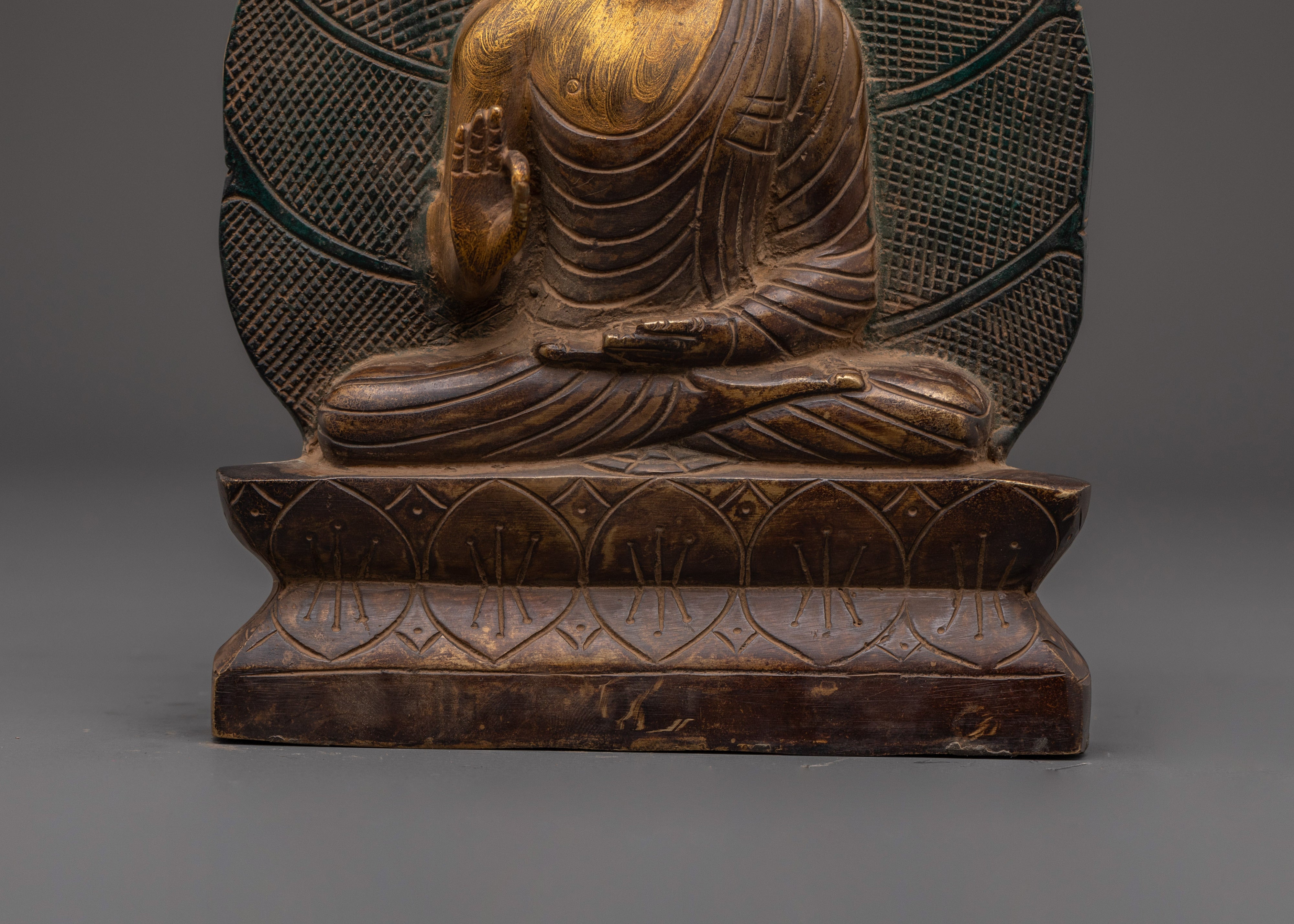 Sacred Dhyani Buddha Amogasiddhi Statue | Symbol of Fearlessness and Spiritual Wisdom