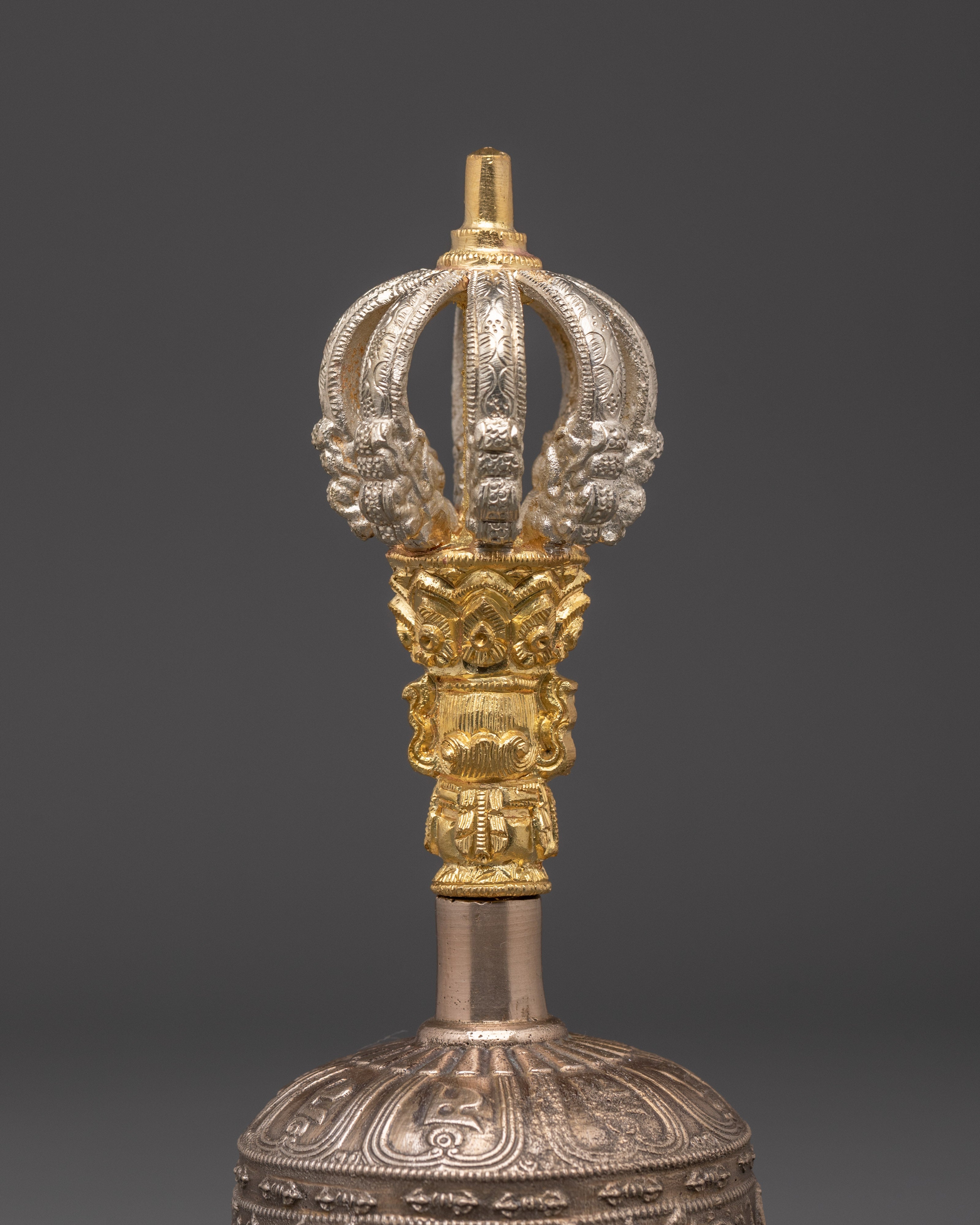 Handmade Tibetan Bell and Vajra Set | Brass & Bronze Meditation Ritual Tools