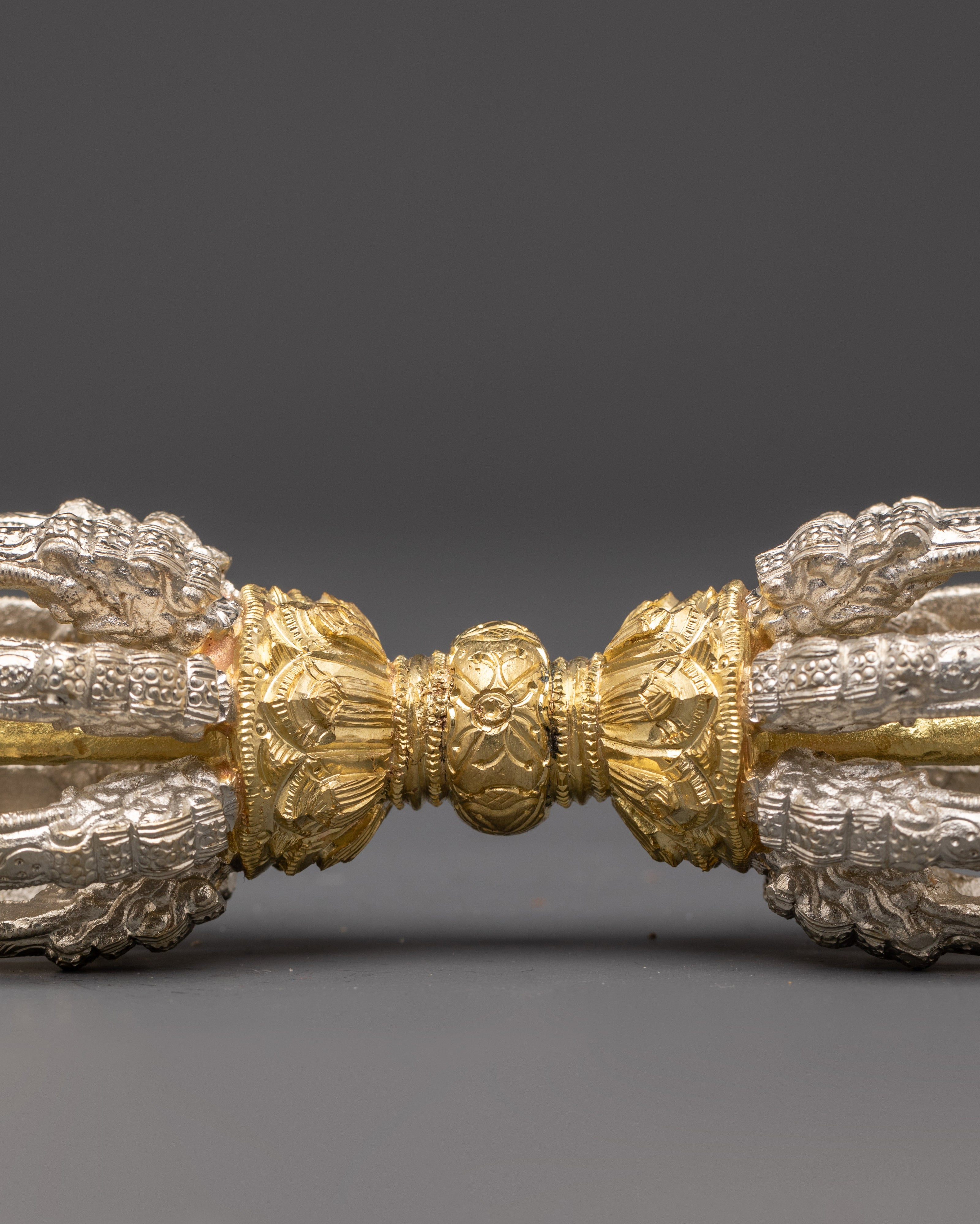 Handmade Tibetan Bell and Vajra Set | Brass & Bronze Meditation Ritual Tools