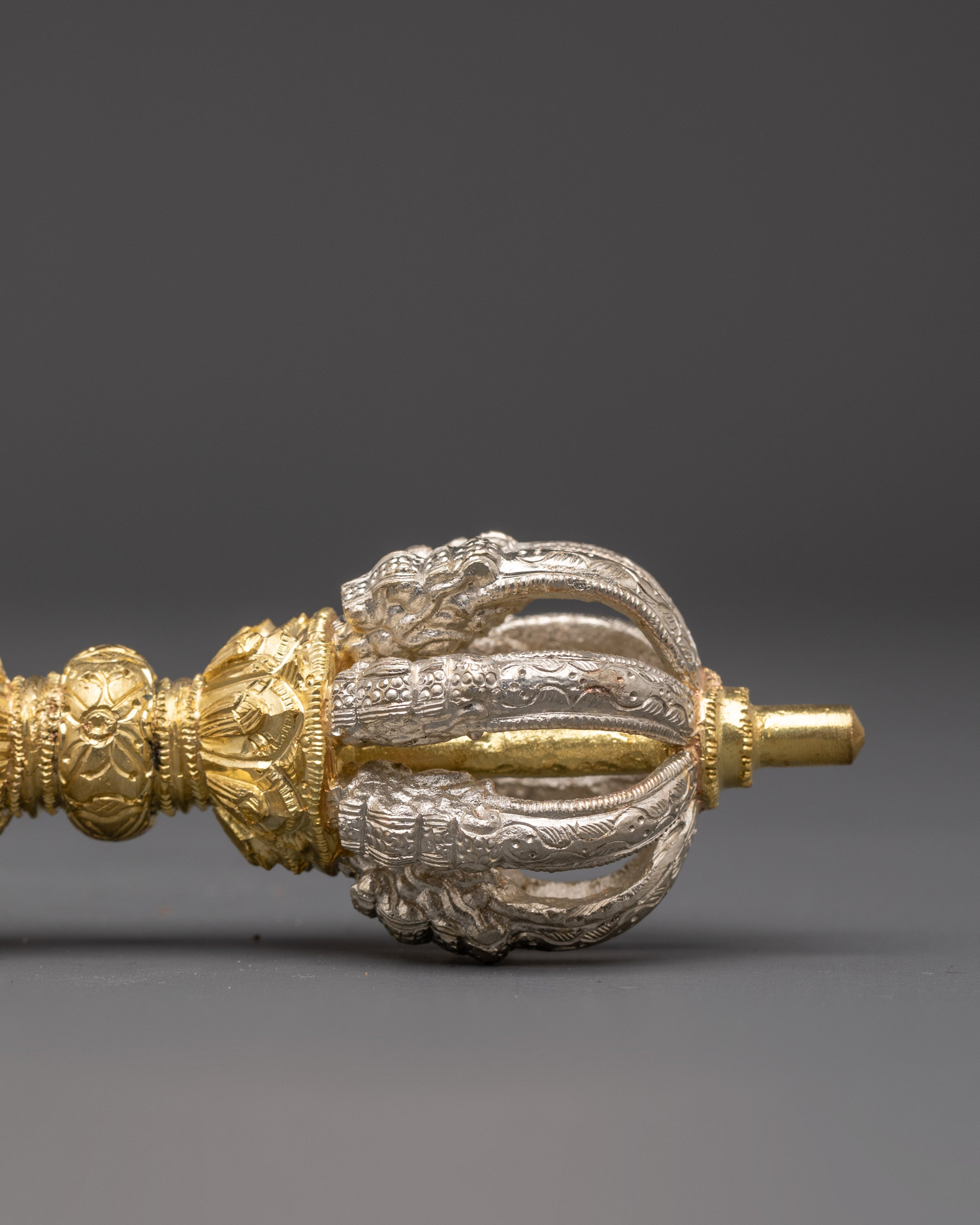 Handmade Tibetan Bell and Vajra Set | Brass & Bronze Meditation Ritual Tools