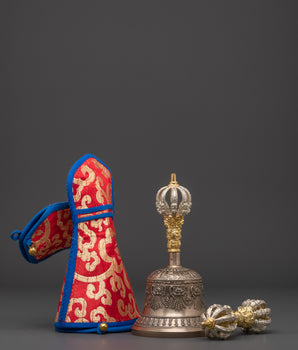 Handmade Tibetan Bell and Vajra Set