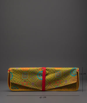 Traditional Brocade Book Cover | Silk Fabric Protective Sleeve for Books & Journals