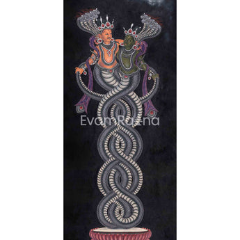Naga Raja and Naga Rani Thangka Prin