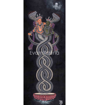 Naga Raja and Naga Rani Thangka Prin