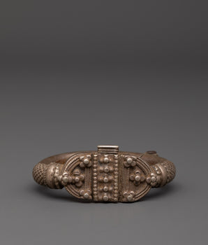 Silver Carved Bracelet | Himalayan Jewelry