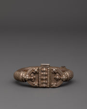 Silver Carved Bracelet | Himalayan Jewelry