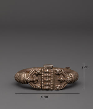 Silver Carved Bracelet | Himalayan Jewelry