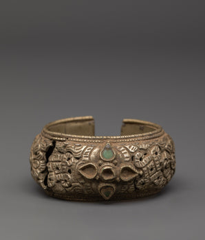 Copper Hand Jewelry | Carved Cultural Design