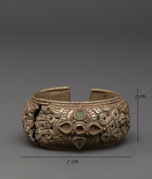 Copper Hand Jewelry | Carved Cultural Design