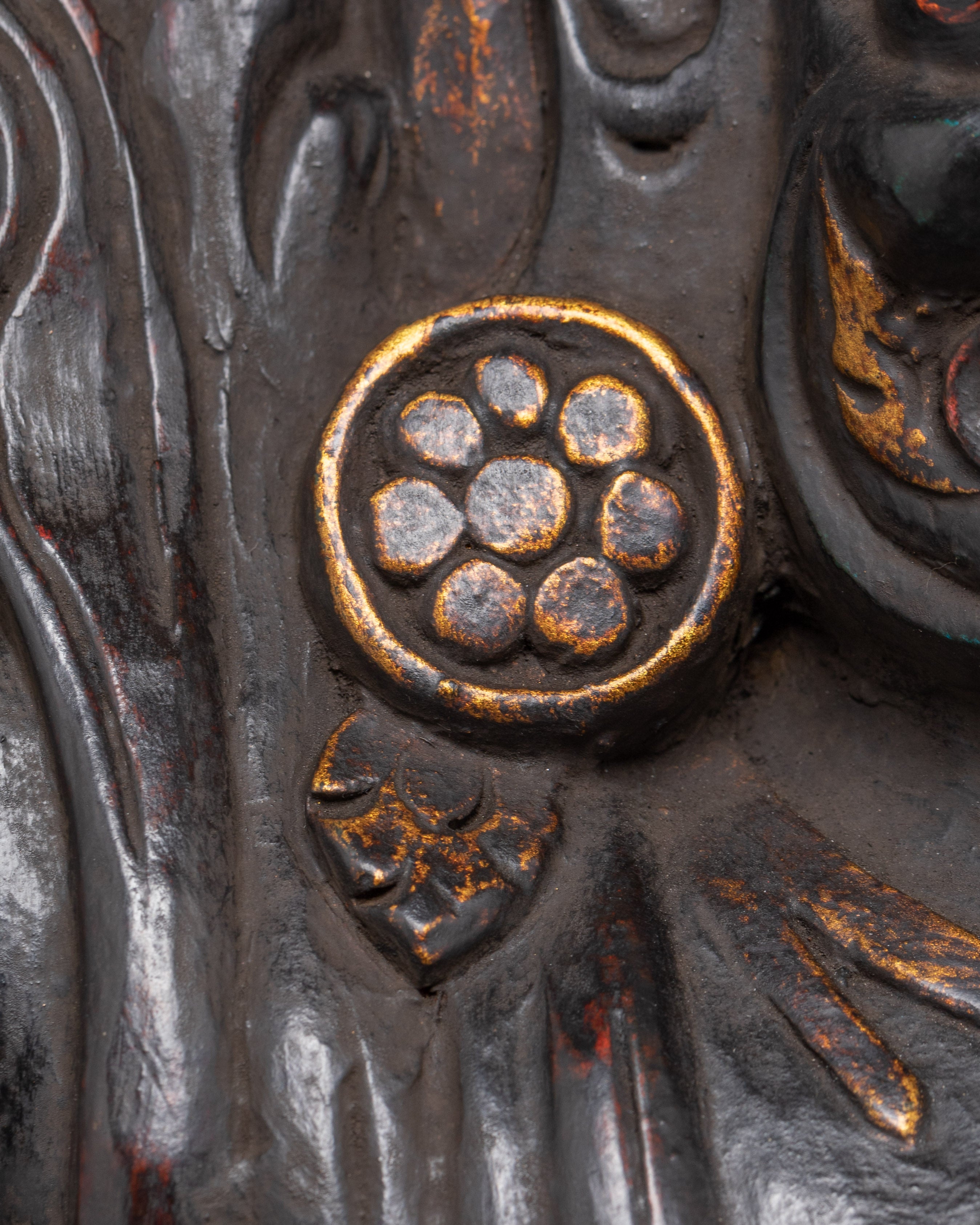 Protector Deity Sakya Mahakala Sculpture | Brass Buddhist Statue for Spiritual Protection