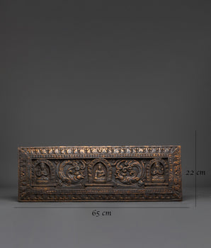 Traditional Buddhist Book Cover | Antique Brass Scripture Protector
