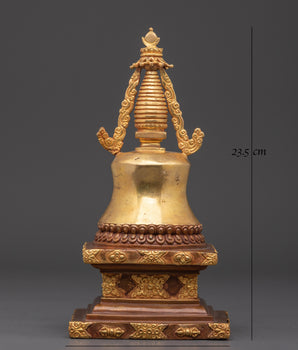 Handcrafted Buddhist Stupa for Prayer | Tibetan Art Work