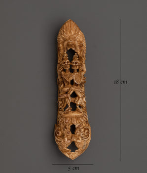 Bone Craving of Skelaton Deity Chitipati | Tibetan Tantric Artwork