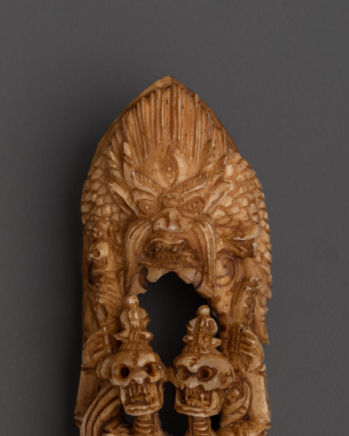 Bone Craving of Skelaton Deity Chitipati | Tibetan Tantric Artwork