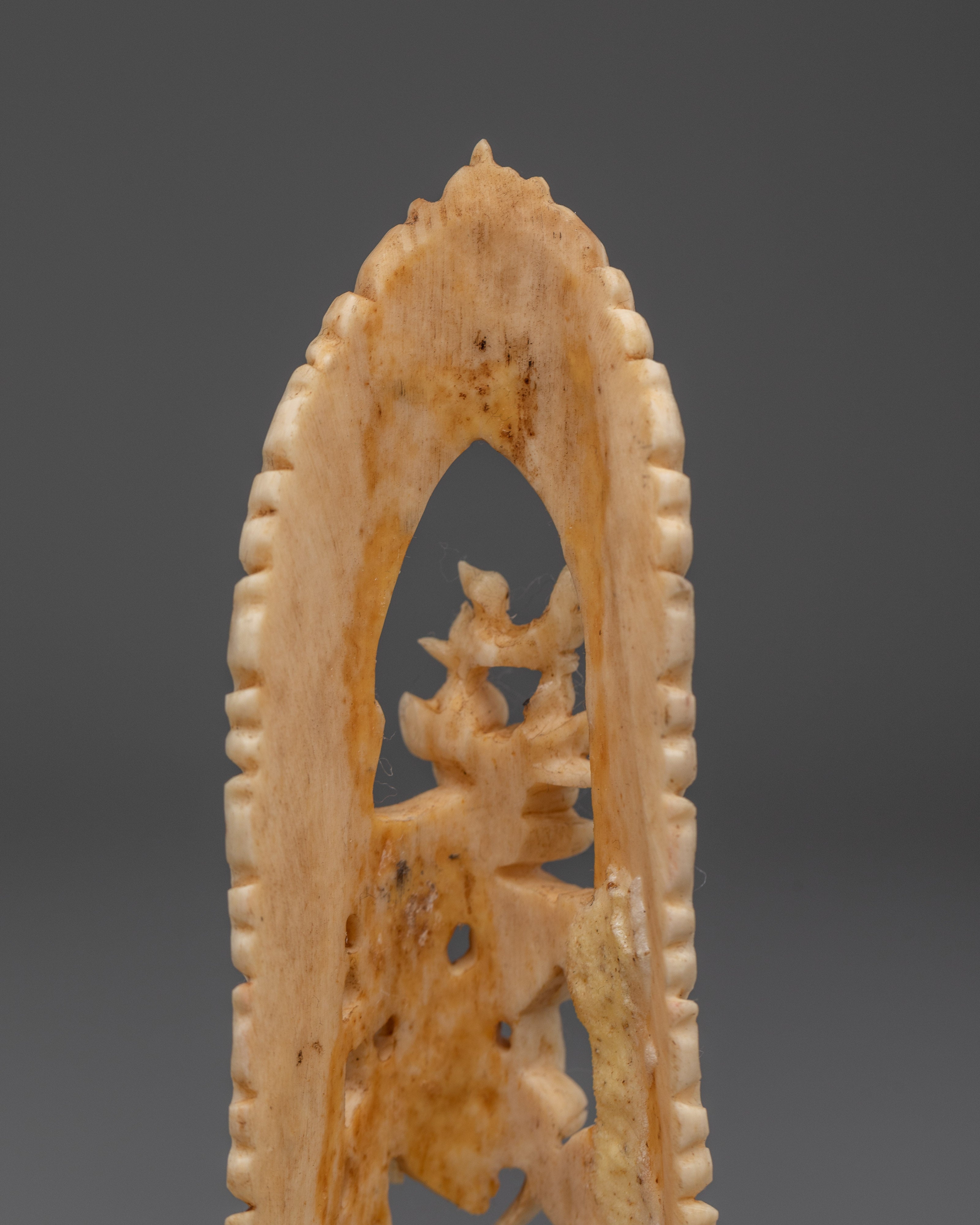 Guardian Deity Chitipati Bone Craving | Tibetan Buddhist Ritual Sculpture