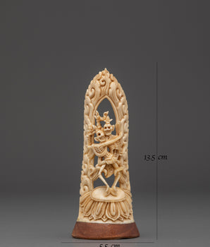 Guardian Deity Chitipati Bone Craving | Tibetan Buddhist Ritual Sculpture