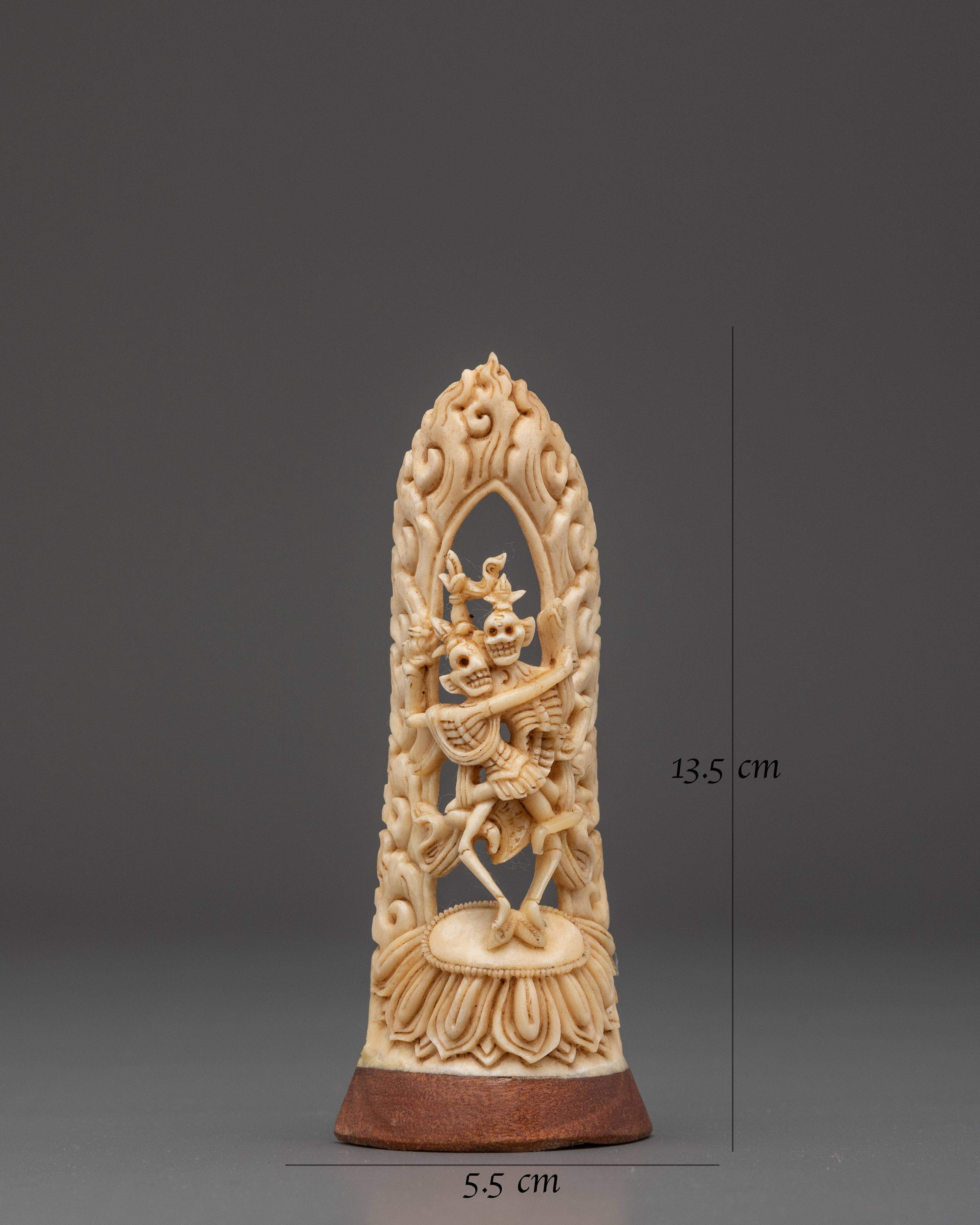 Guardian Deity Chitipati Bone Craving | Tibetan Buddhist Ritual Sculpture