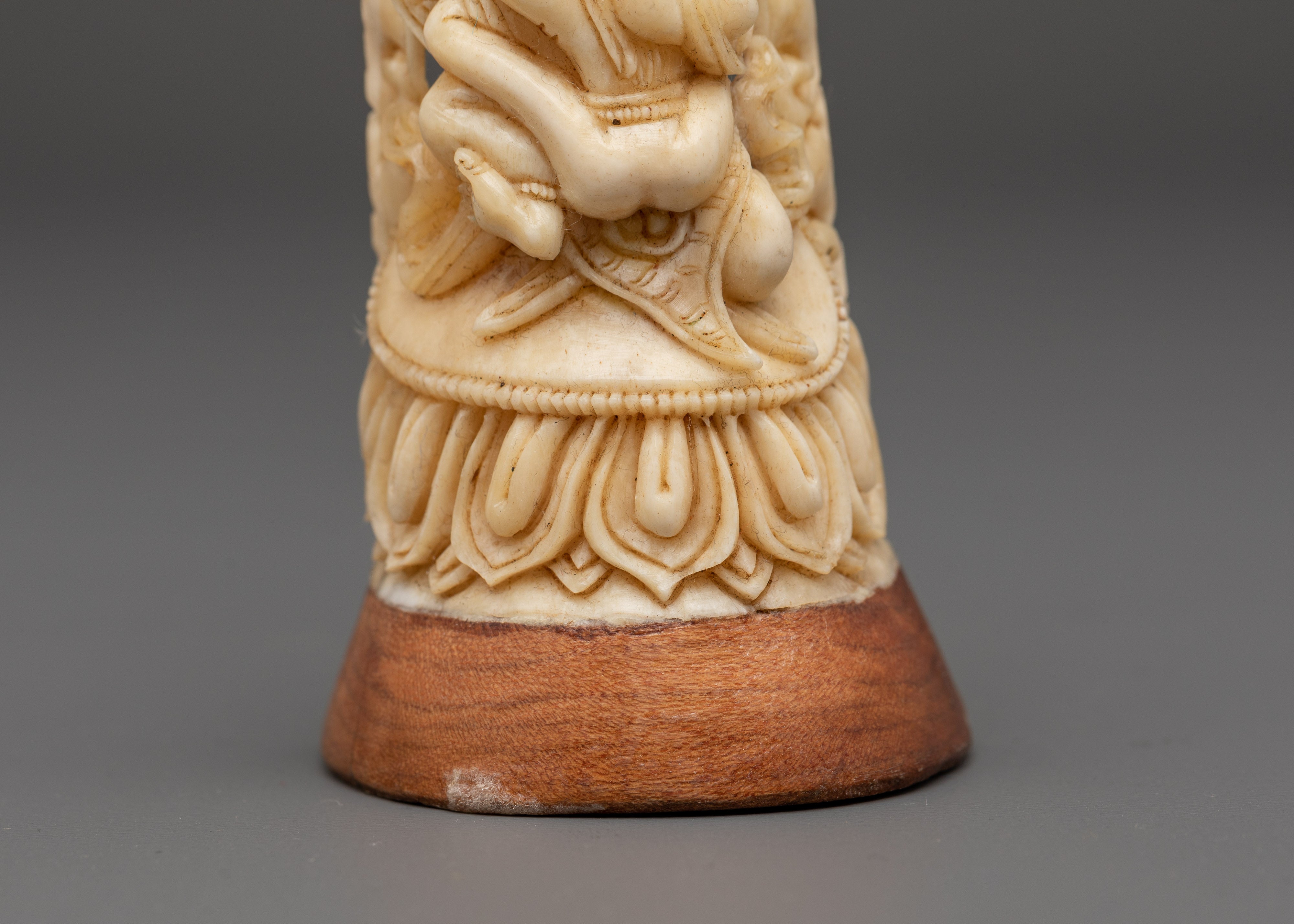 Buddhist Deity Achala Bone Craving | Tibetan Ritual Sculpture