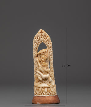 Buddhist Deity Achala Bone Craving | Tibetan Ritual Sculpture